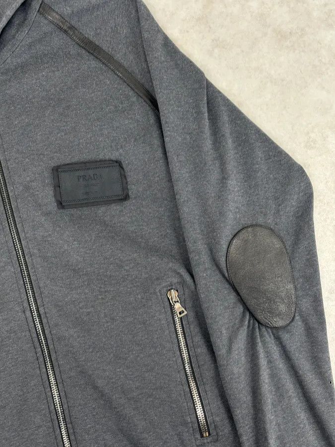 Prada SS2006 Prada Grey Padded Zip-up Hoodie Size US S / EU 44-46 / 1 - 9 Thumbnail