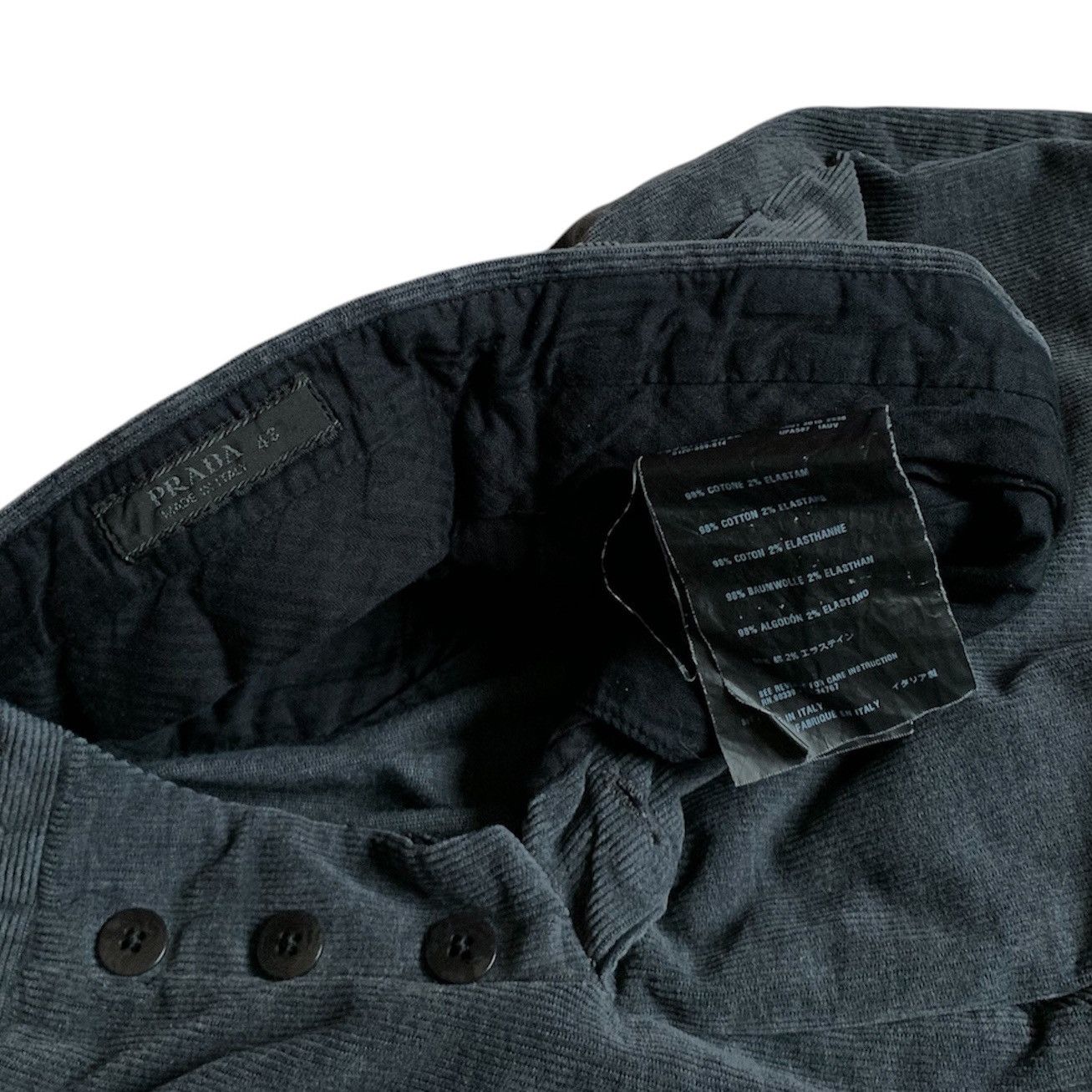 Prada 🧿corduroy trousers/pants in asphalt grey Size US 32 / EU 48 - 4 Thumbnail