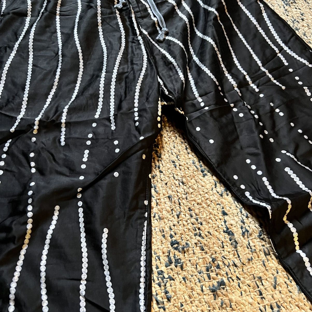 Kapital Pearl Drunk Stripe Easy Pants - Black Size 4 L XL Size US 34 / EU 50 - 2 Thumbnail