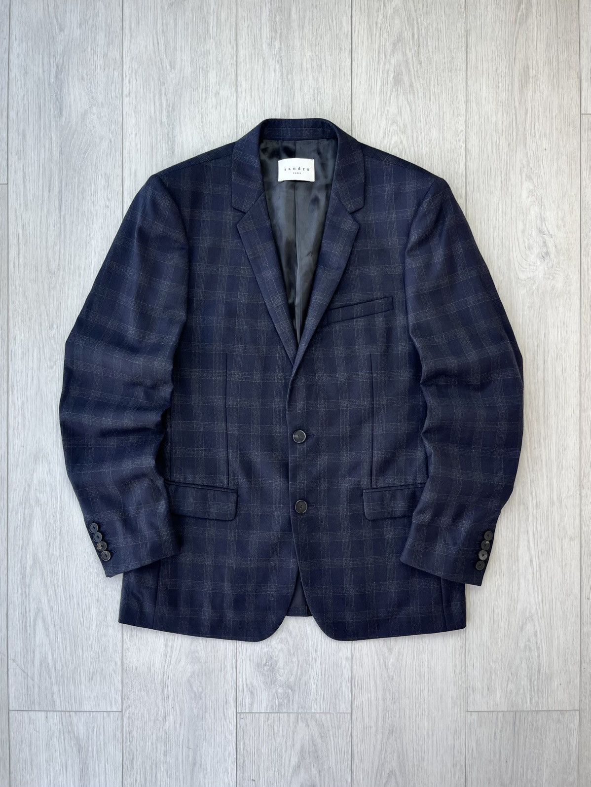 Sandro Sandro Paris Wool Suit Blazer + Trousers Size 50R - 2 Thumbnail