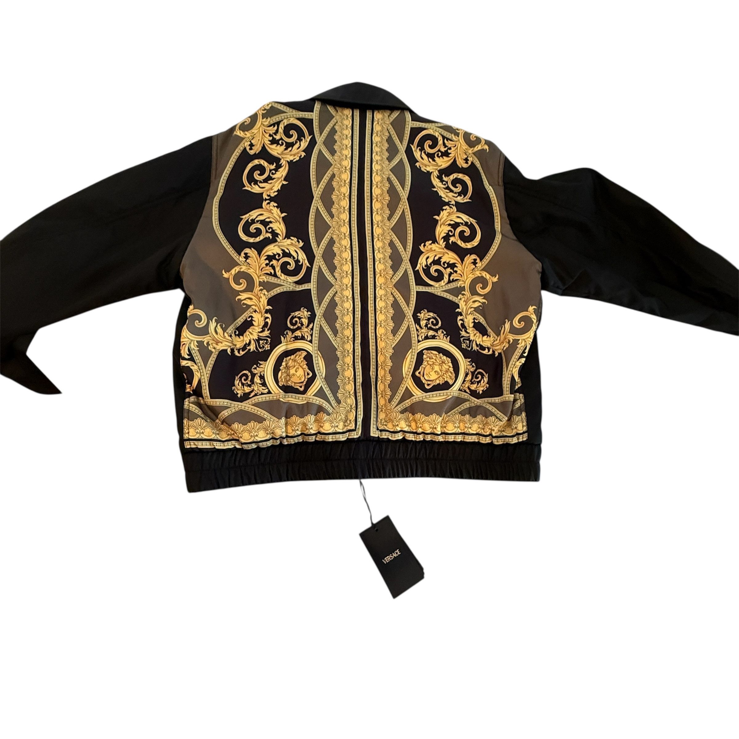 Versace Versace Bomber Jacket Black Heritage Print on back, 56 Size US XL / EU 56 / 4 - 6 Thumbnail