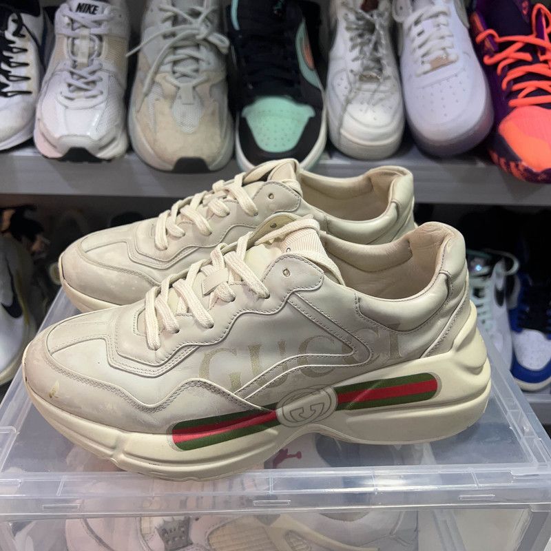 Gucci Gucci Rhyton Logo White Low-Top Sneakers Size US 8.5 / EU 41-42 - 1 Thumbnail