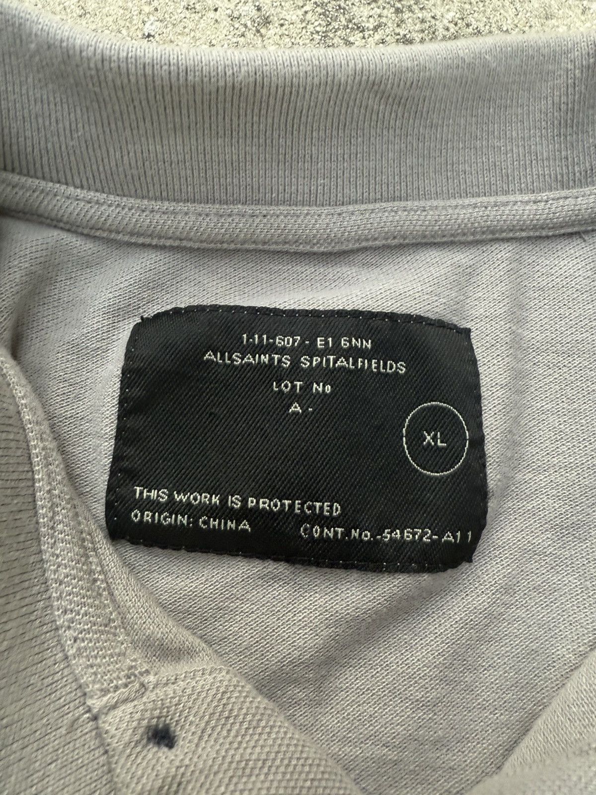 Allsaints Allsaints stone gray slim fit Polo spatialfields Size US XL / EU 56 / 4 - 3 Thumbnail