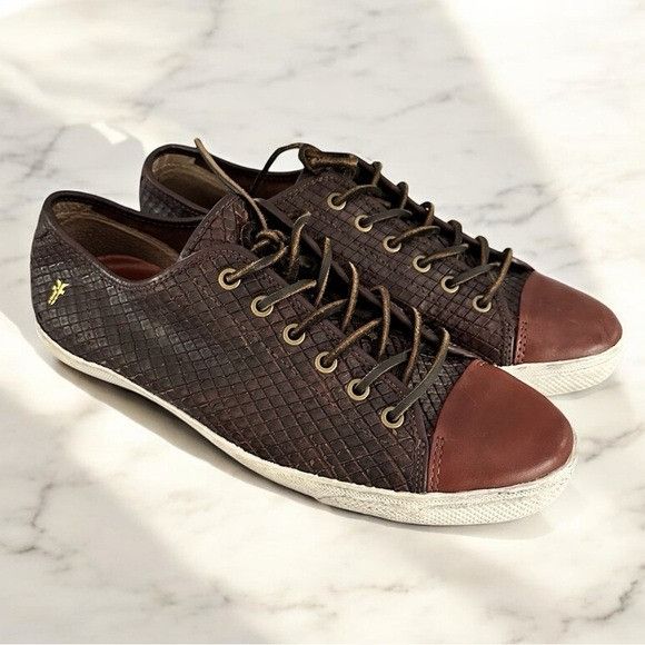 Frye FRYE Men’s Chambers Leather Brown Textured Men's Sneakers Size US 10 / EU 43 - 1 Thumbnail