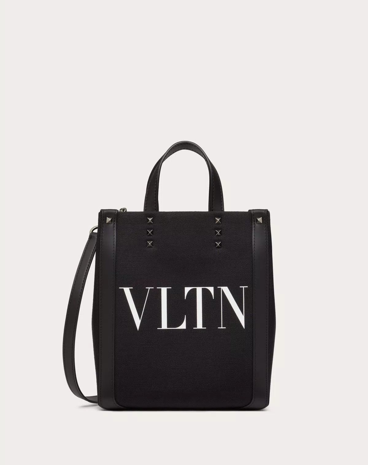 Valentino oc11z0725 Size: OS/ Ecolab Mini Canvas Shopper in Black Size ONE SIZE - 1 Thumbnail