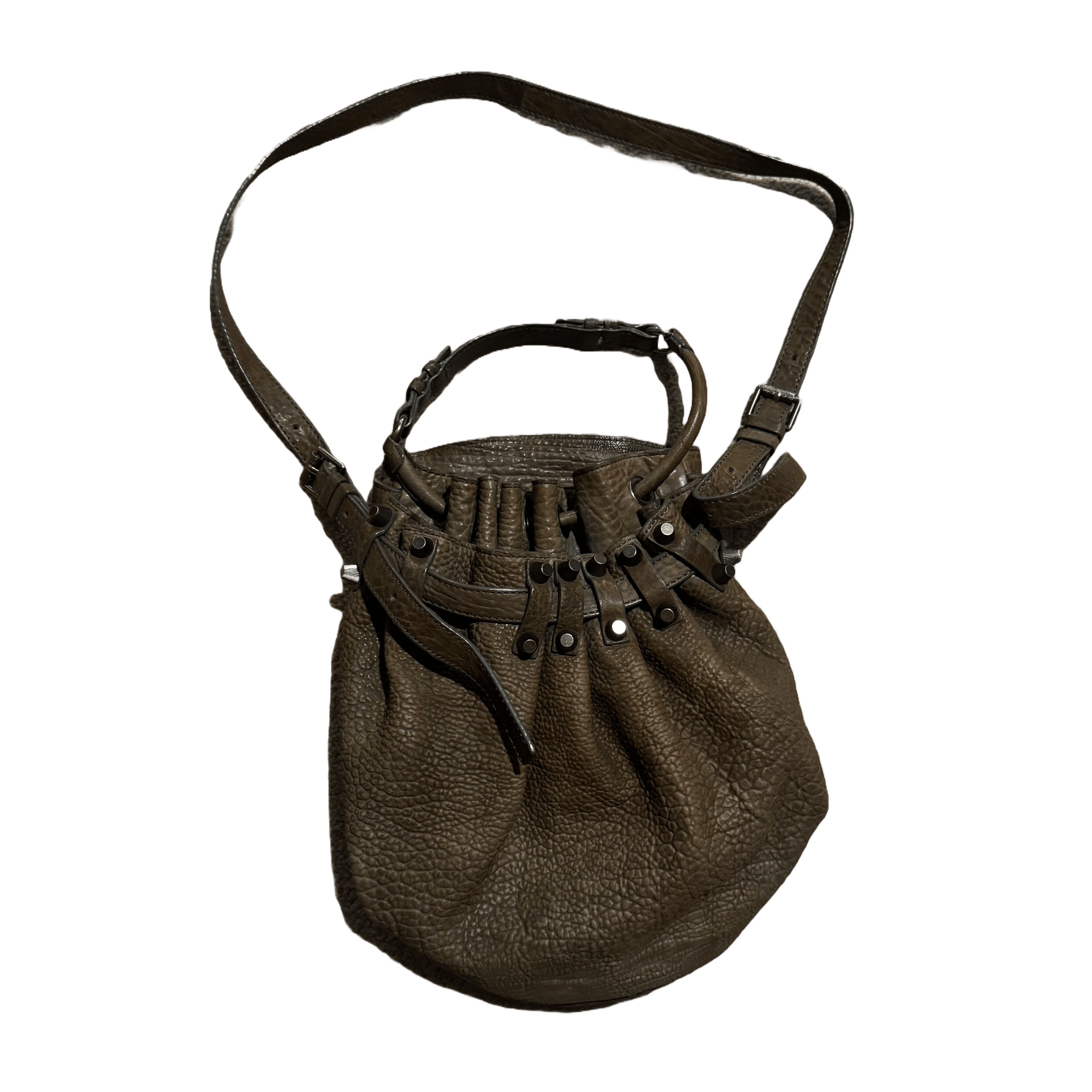 Alexander Wang The Diego Studded Leather Handbag Grey Size ONE SIZE - 1 Thumbnail