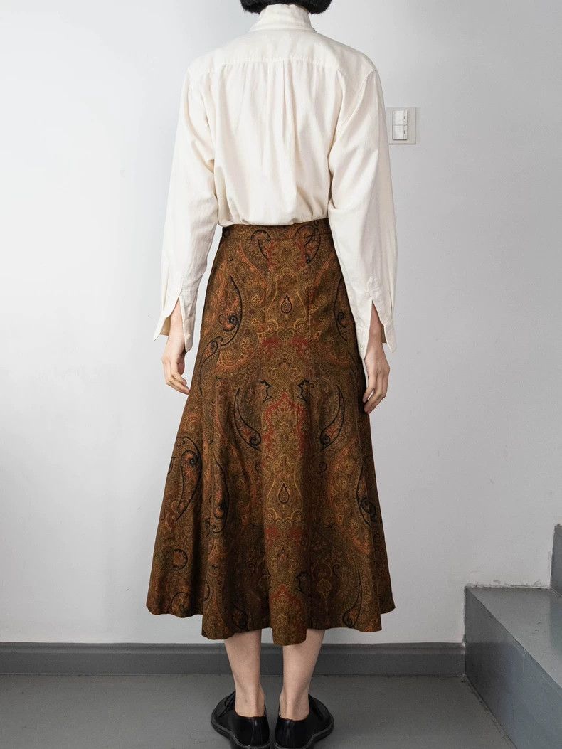 Kenzo KENZO sizeM Classic walnut pattern half skirt Vintage Size 25" / US 0 / IT 36 - 4 Thumbnail