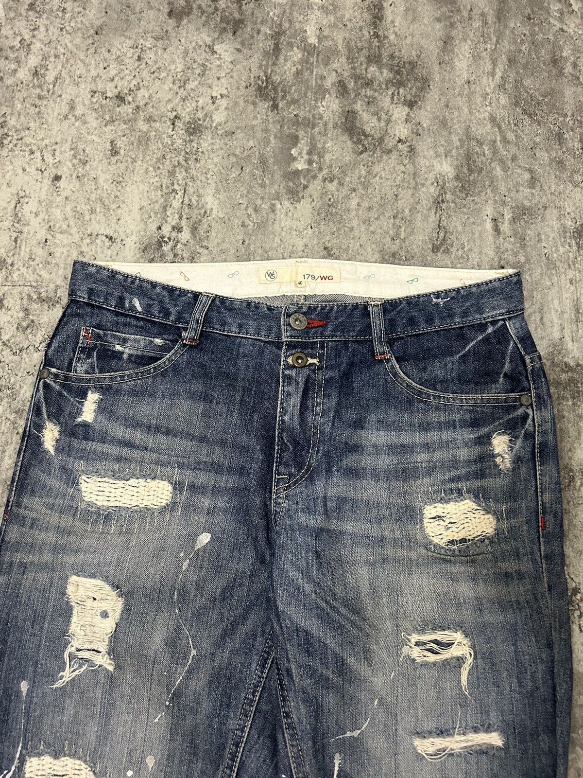 If Six Was Nine × Japanese Brand × Nicole Club 179/WG Nicole Club Distressed Bandana Pocket Back Jeans Size US 32 / EU 48 - 9 Thumbnail