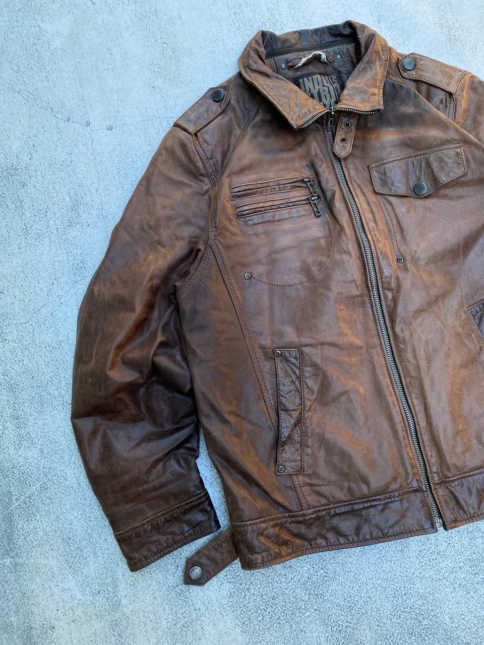 Other Leather Faded Avant Garde brown Rick Owens style Jacket Size US XL / EU 56 / 4 - 2 Thumbnail