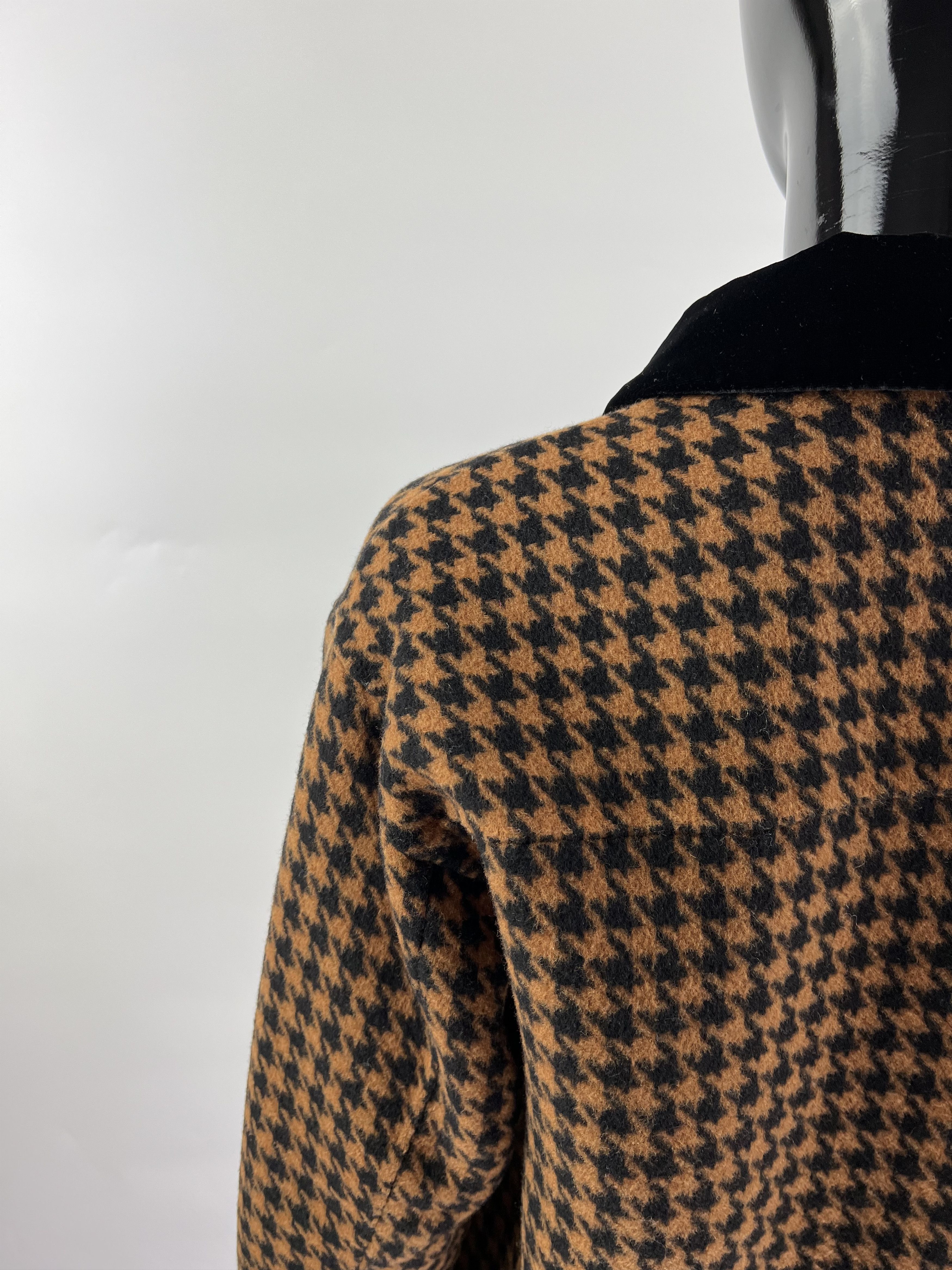 Sandro Women's Brown Black Wool Jacket Size 36