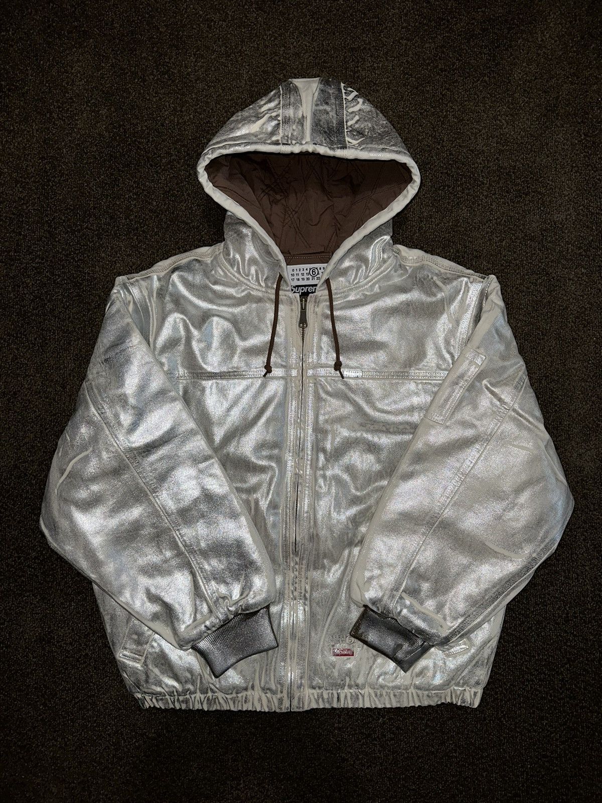 Supreme Supreme MM6 Maison Margiela Foil Hooded Work Jacket Natural |  Grailed