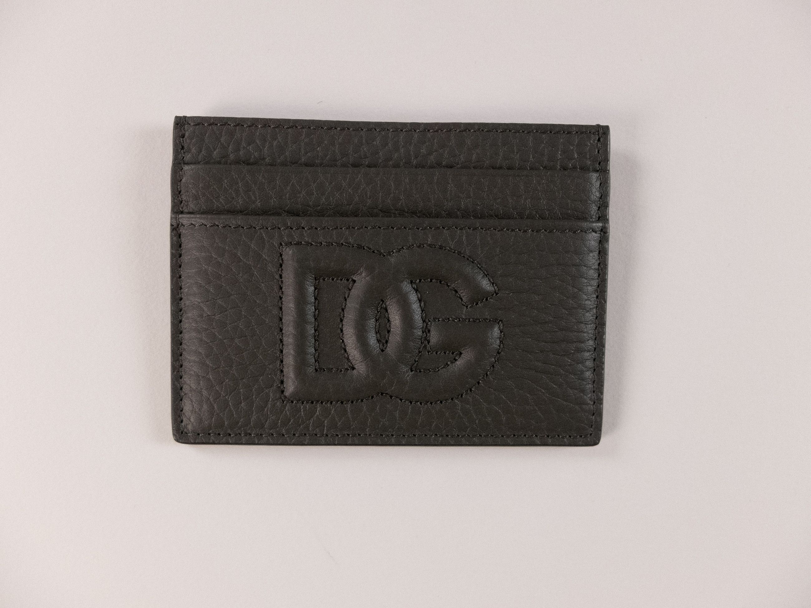 Dolce & Gabbana DOLCE & GABBANA gray DG logo embossed leather card holder Size ONE SIZE - 1 Thumbnail