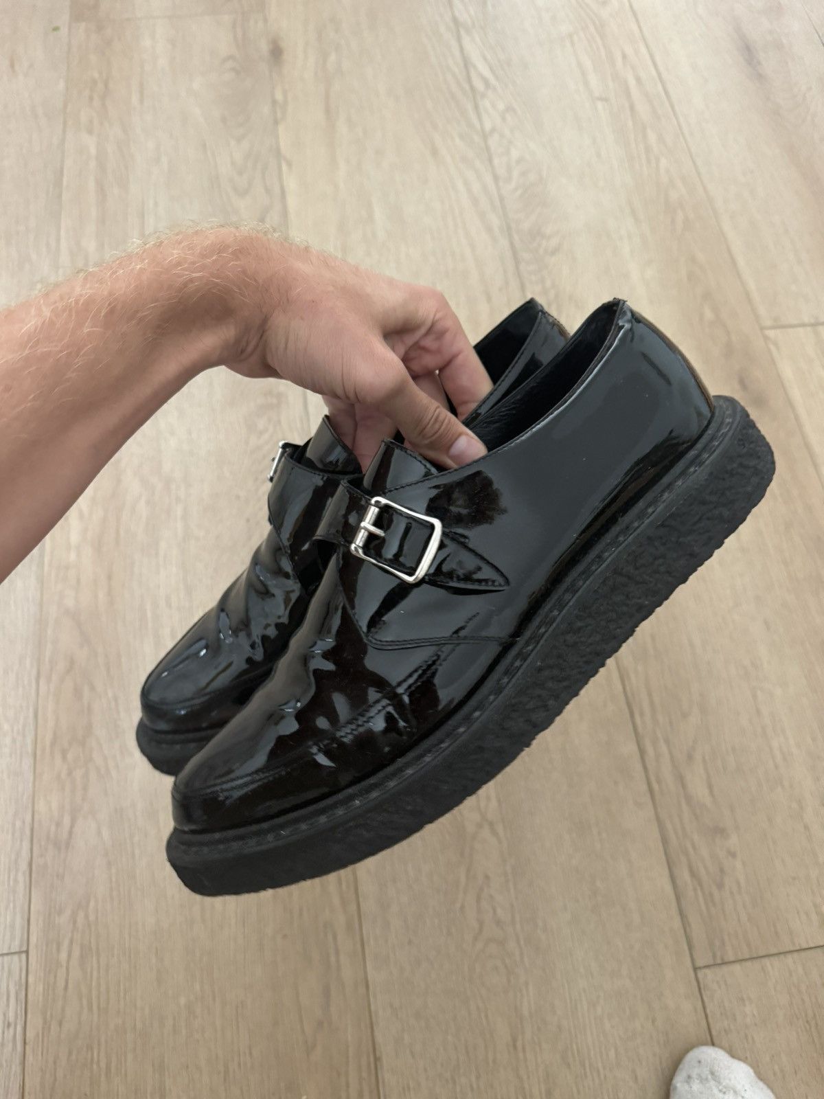 Saint Laurent Paris FW14 Hedi Patent leather Creepers | Grailed