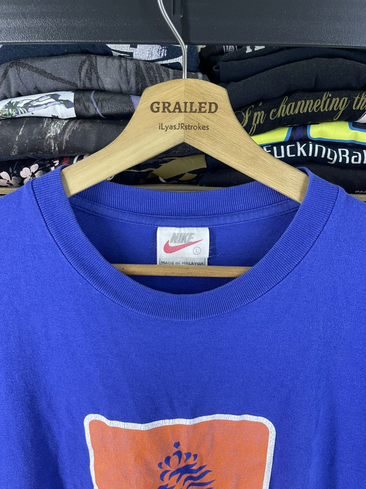 Nike Vintage 90's Nike KNVB Netherlands Just Do It T-Shirt Size US L / EU 52-54 / 3 - 11 Thumbnail