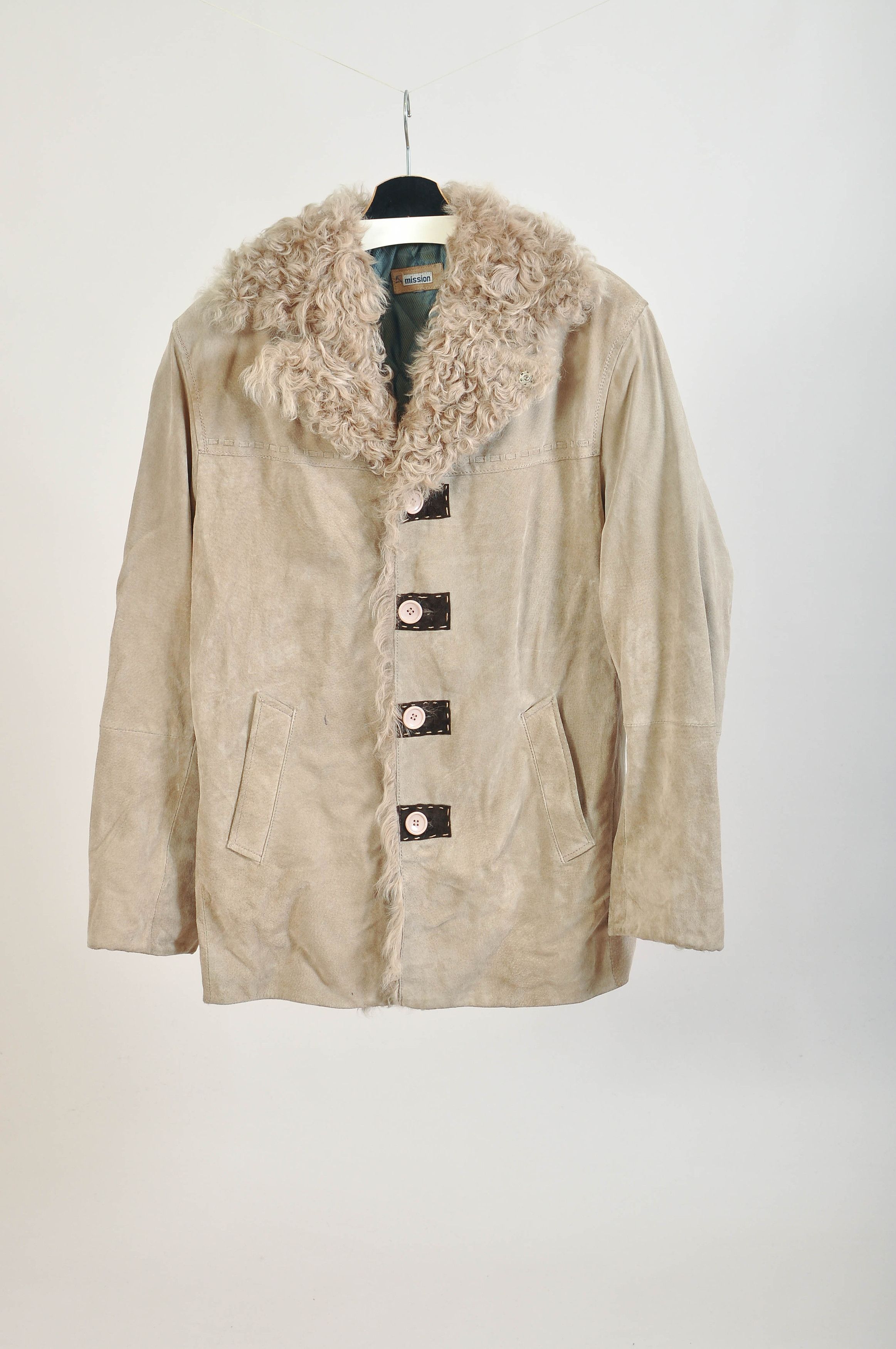 Other Lined suede leather coat in beige Size US L / EU 52-54 / 3 - 1 Thumbnail