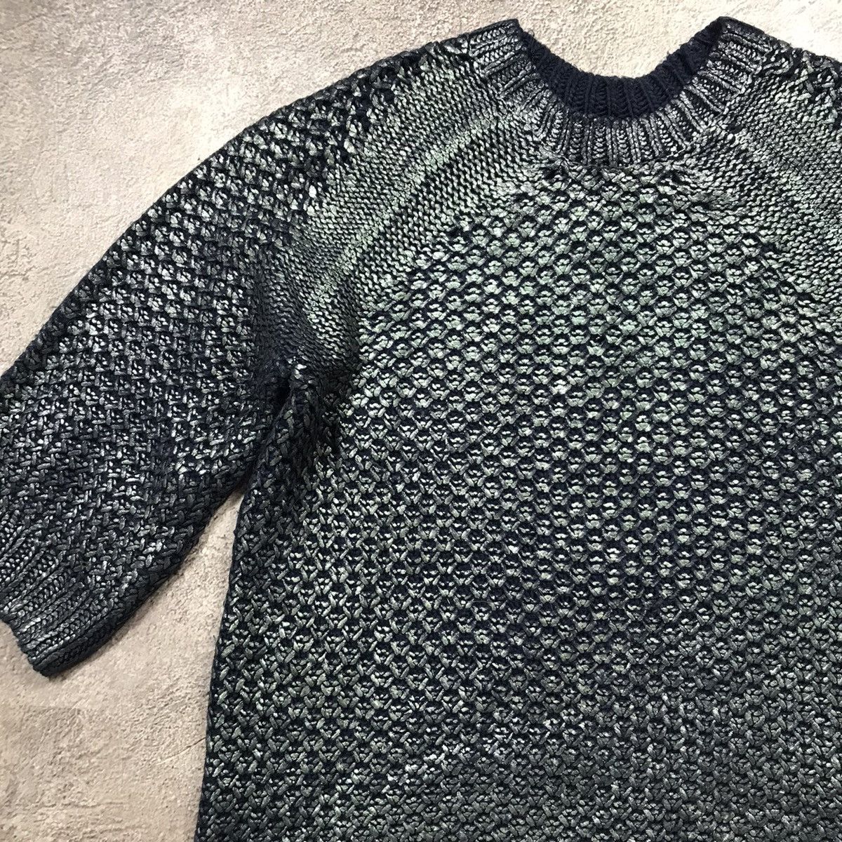 Vintage Vintage 90s Oversized Knit Sweater Abstract Grunge Y2K S Size S / US 4 / IT 40 - 3 Thumbnail