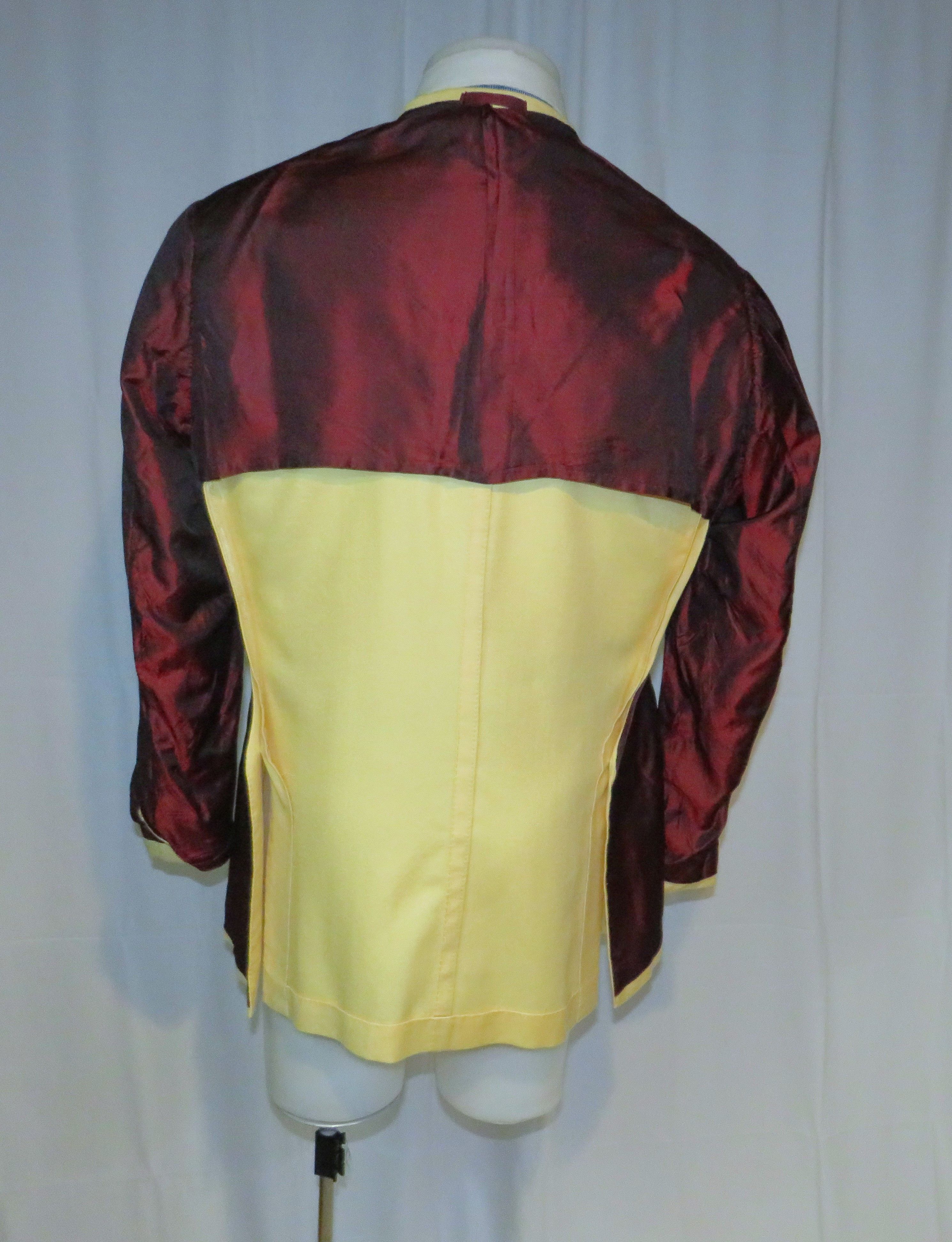 Tincati x Partenopea Bespoke Yellow Weave Cashmere Sport Coat 44L Size 44L - 11 Thumbnail