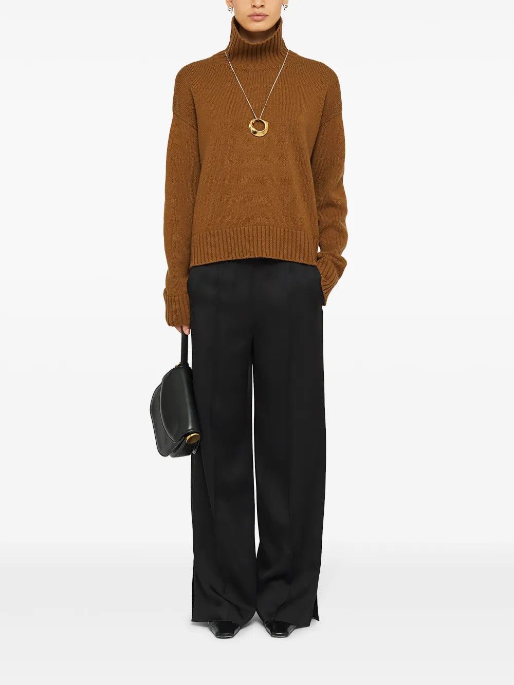 Jil Sander o1w1db10825 Jumper Sweater in Brown Size S / US 4 / IT 40 - 1 Thumbnail
