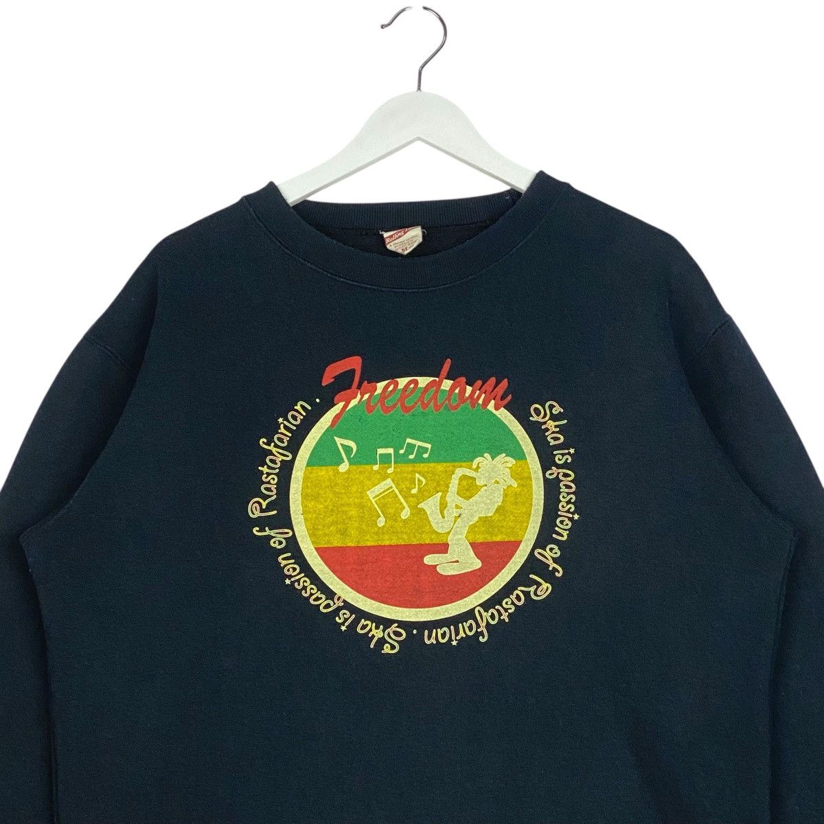 The Rolling Stones × Vintage Vintage Rolling Lane Embroidered Crewneck Sweatshirt Black Size US M / EU 48-50 / 2 - 4 Thumbnail
