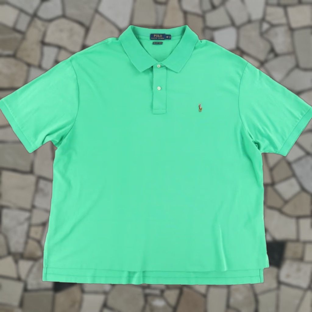 Polo Ralph Lauren Polo Ralph Lauren Pima Soft Touch Cotton Solid Polo Shirt Green Men's 4XB Size US XXL / EU 58 / 5 - 1 Thumbnail