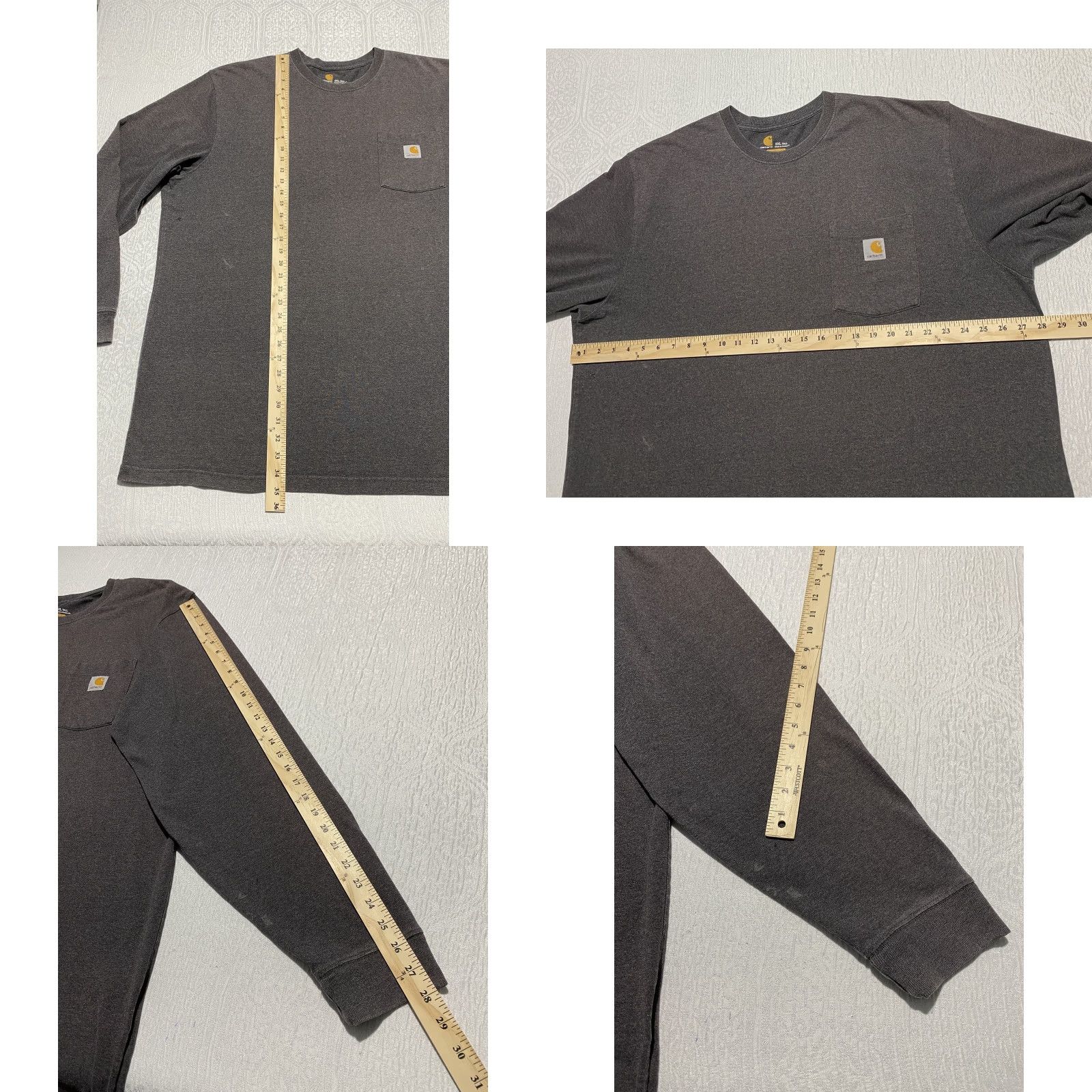Carhartt Carhartt Shirt Mens 2XL Tall Long Sleeve Pocket Workwear K126 Original Fit Gray Charcoal Size US XXL / EU 58 / 5 - 8 Thumbnail