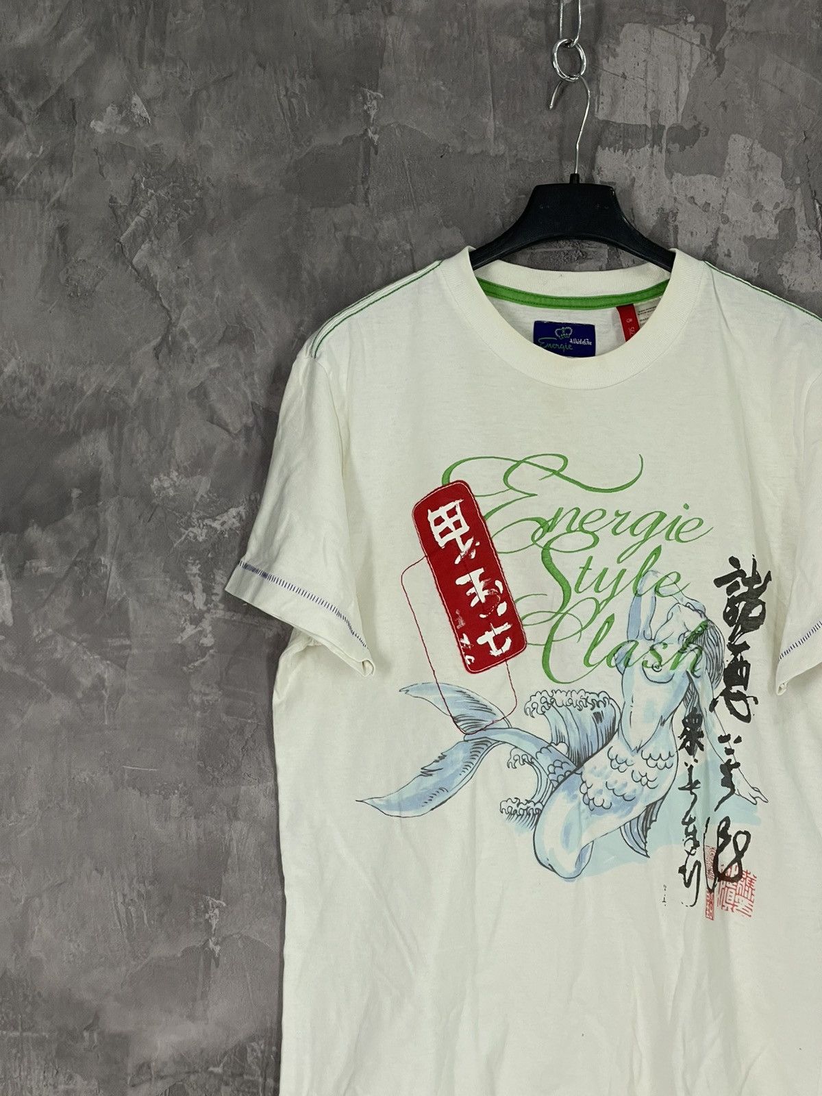 Energie × Vintage Vintage Energie by Miss Sixty Avant Garde T Shirt Size US L / EU 52-54 / 3 - 3 Thumbnail