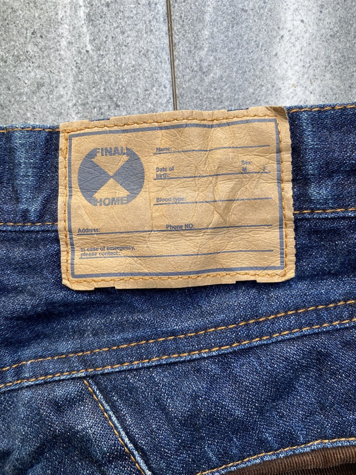 Final Home Fanal Home Zip Panel Denim Pants Size US 32 / EU 48 - 1 Thumbnail