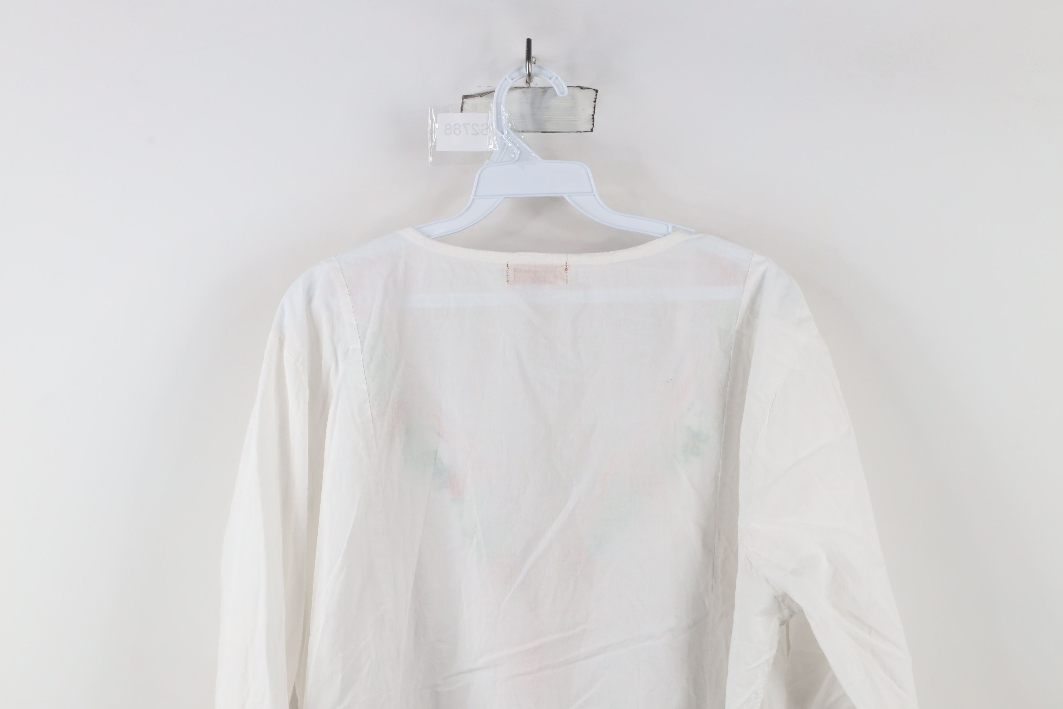 Vintage Vintage 90s Boho Chic Embroidered Blouse Top Hippy White Size XXL / US 16-18 / IT 52-54 - 12 Thumbnail