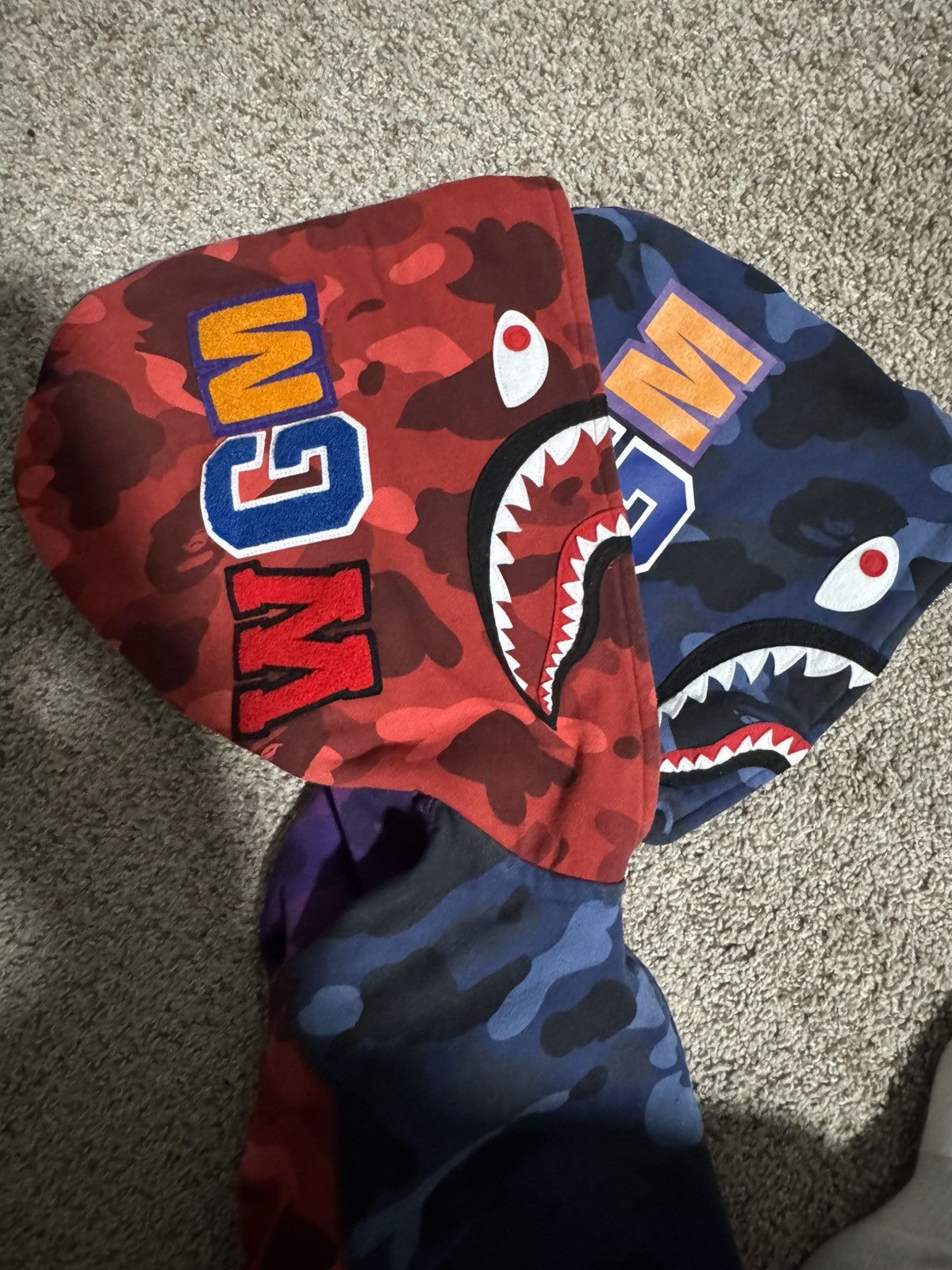 Bape Bape Double Shark Crazy Camo Hoodie Size US S / EU 44-46 / 1 - 5 Thumbnail
