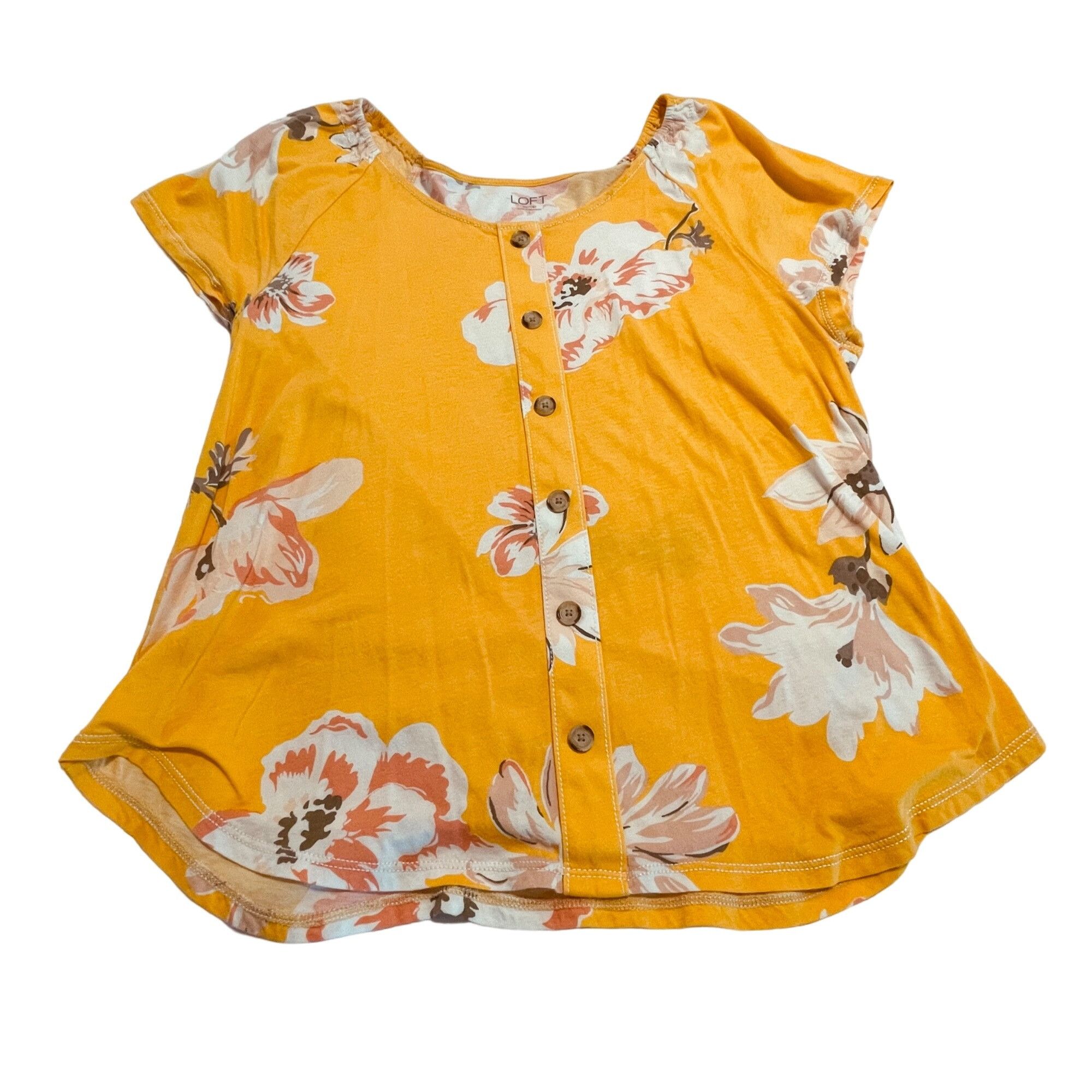 Loft Loft Outlet Women's Floral Button-Front Top L Cotton & Modal Size L / US 10 / IT 46 - 1 Thumbnail