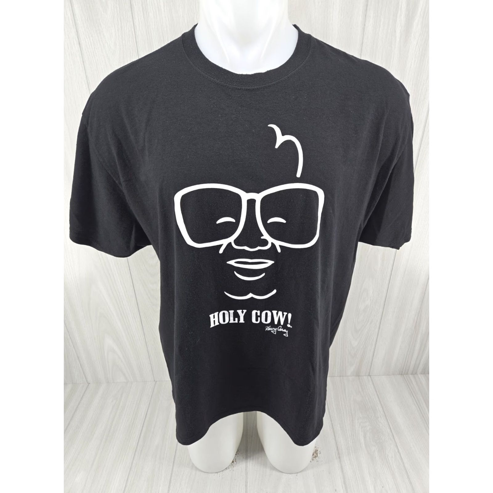 Hanes Hanes Harry Caray Holy Cow T-Shirt Black XL Men Cubs Baseball Shirt Short Sleeve Crew Neck Local Size US XL / EU 56 / 4 - 2 Thumbnail