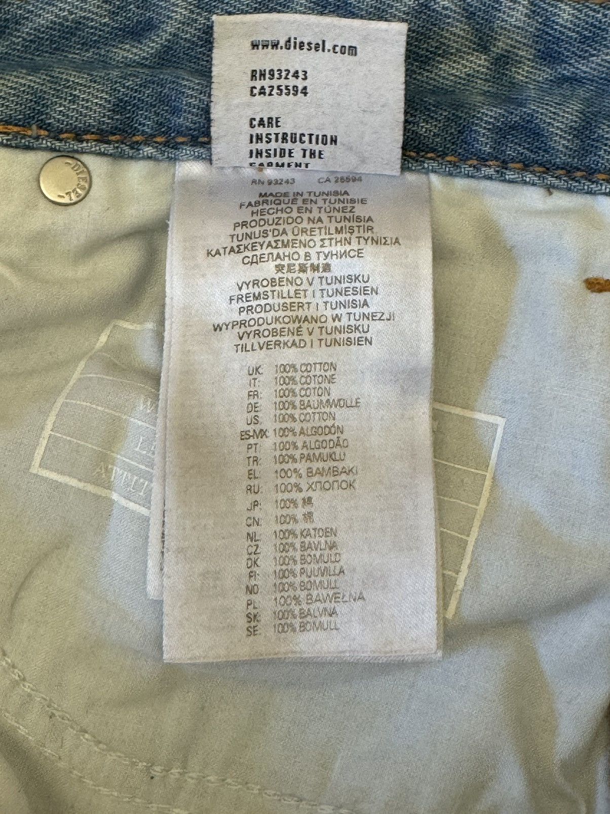 Diesel DIESEL double zip DENIM Size US 29 - 10 Thumbnail