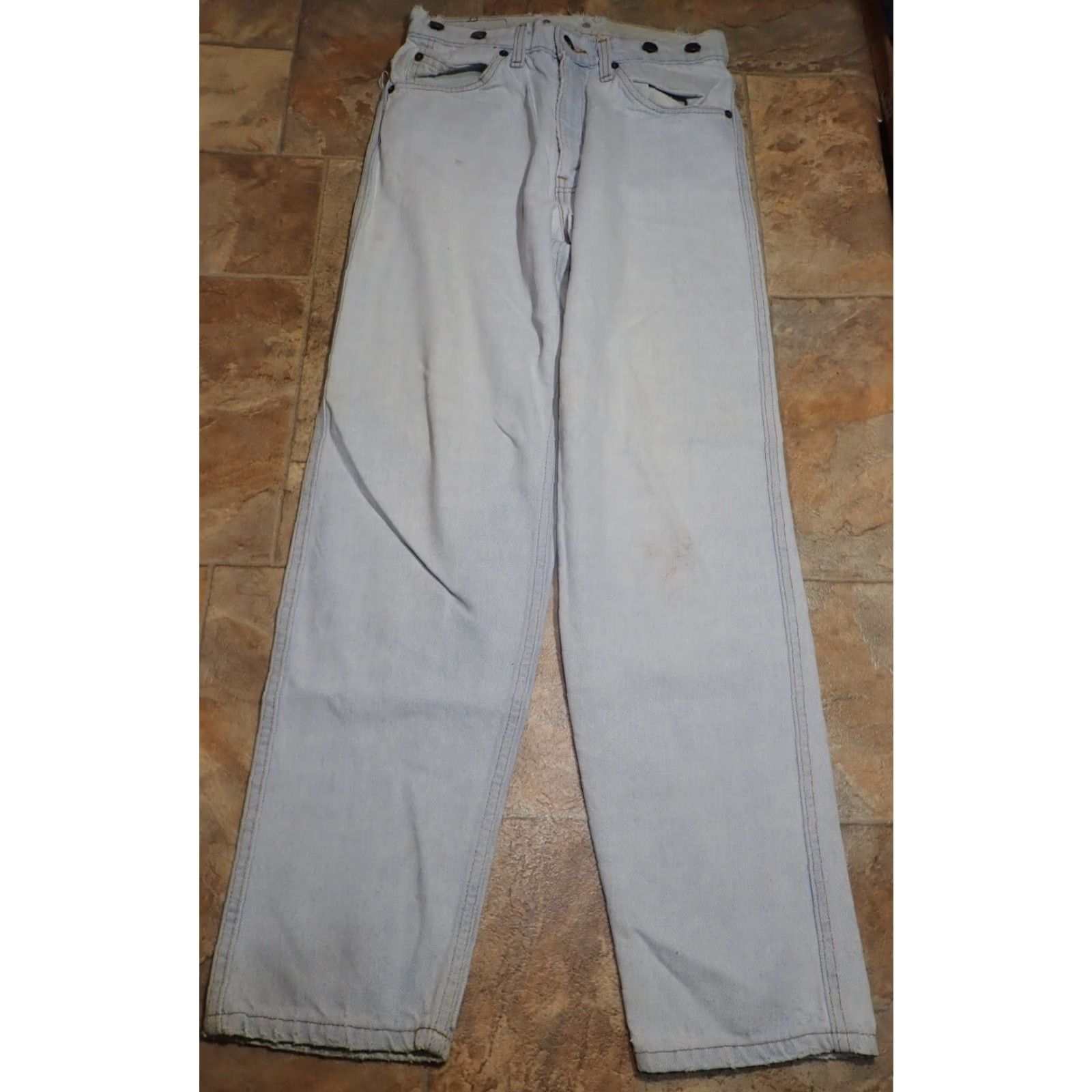 Levi's Vintage Levi's Orange Tab Mid Rise Relaxed Fit Jeans 29x29 Light Distressed Denim Men USA 80s Festival Grunge Hipster Logo Western Size US 29 - 2 Thumbnail