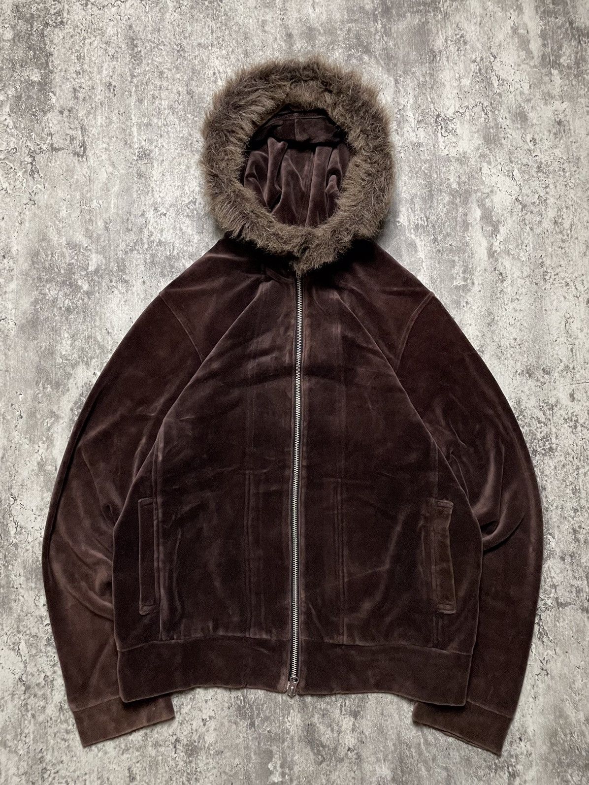 Pre-owned If Six Was Nine X Le Grande Bleu L G B Michael Klein Homme Fur Hoodie Velvet Ifsixwasnine Lgb Style In Brown