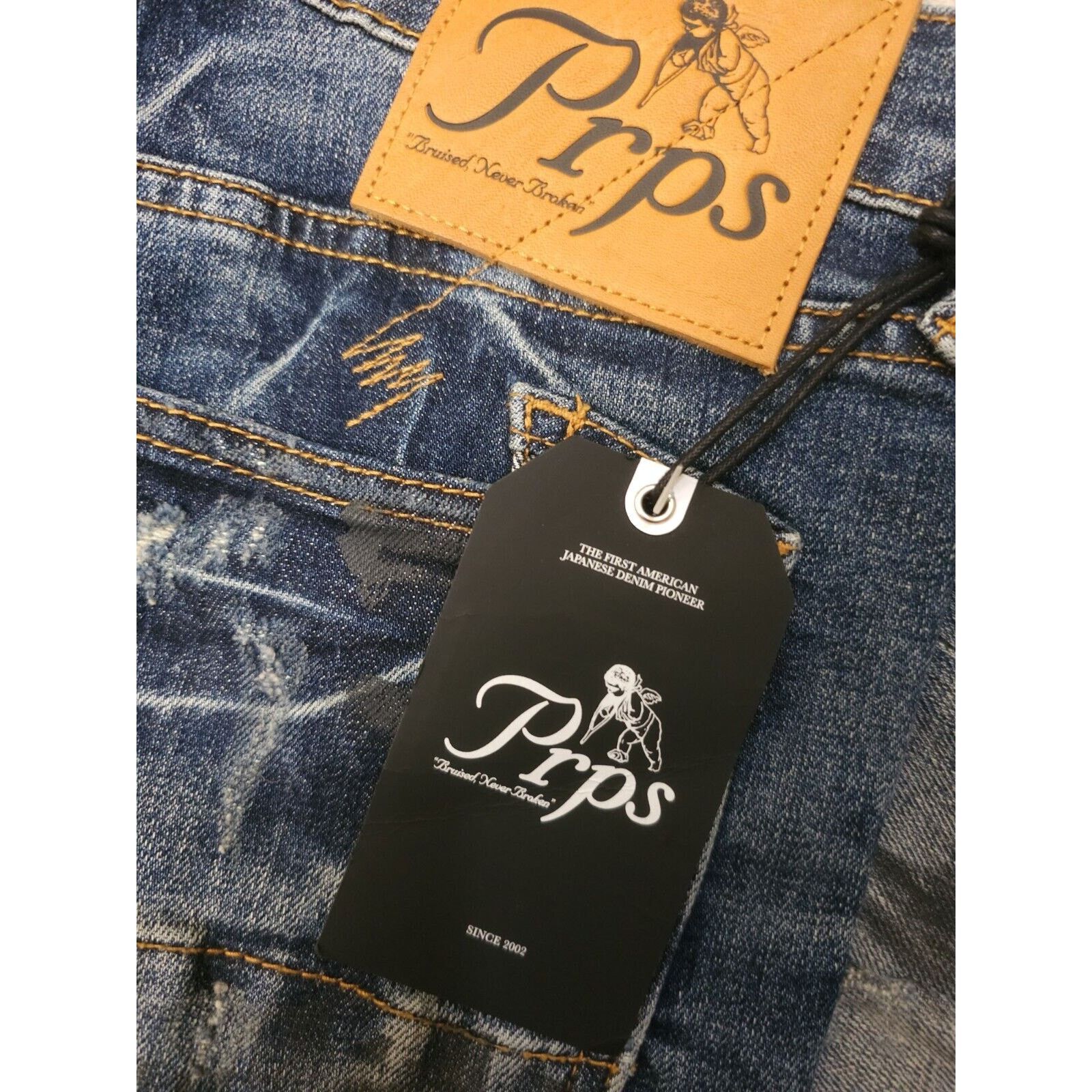 Prps $328 PRPS Glissade Le Sabre Slim Tapered Fit Paint Splatter Size US 28 / EU 44 - 6 Thumbnail