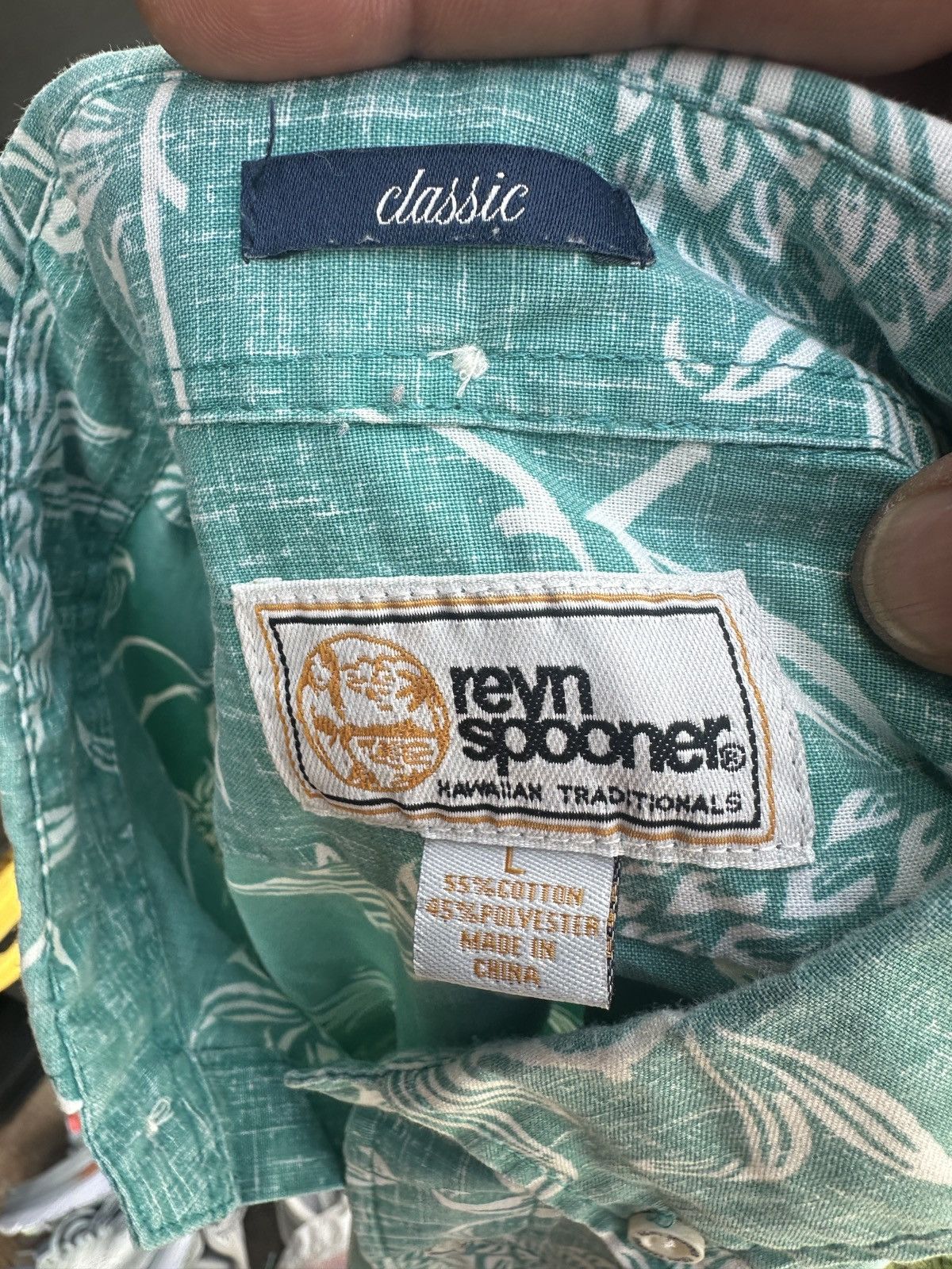 Reyn Spooner PreOwned Reyn Spooner Hawaiian Print Green Men's L Size US L / EU 52-54 / 3 - 4 Thumbnail