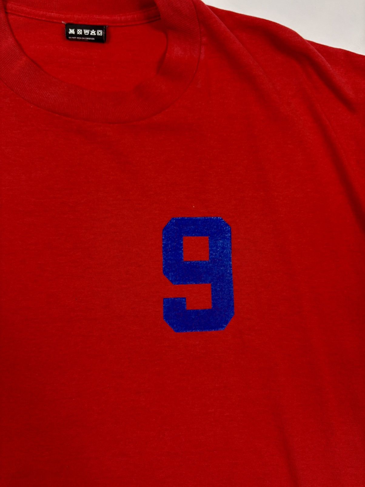 Unsound Rags × Vintage 1990s “Number Nine” Red Screen Stars Sports Graphic Tee Size US XL / EU 56 / 4 - 3 Thumbnail