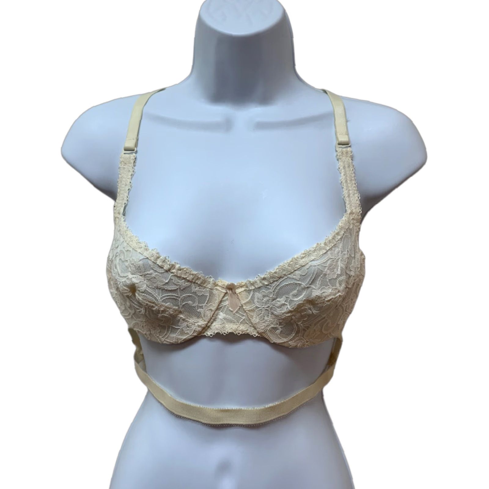 Vintage VINTAGE Young Smoothie Lace Backless Bra Adjustable Size 34B Made in USA NEW NOS Size ONE SIZE - 1 Thumbnail