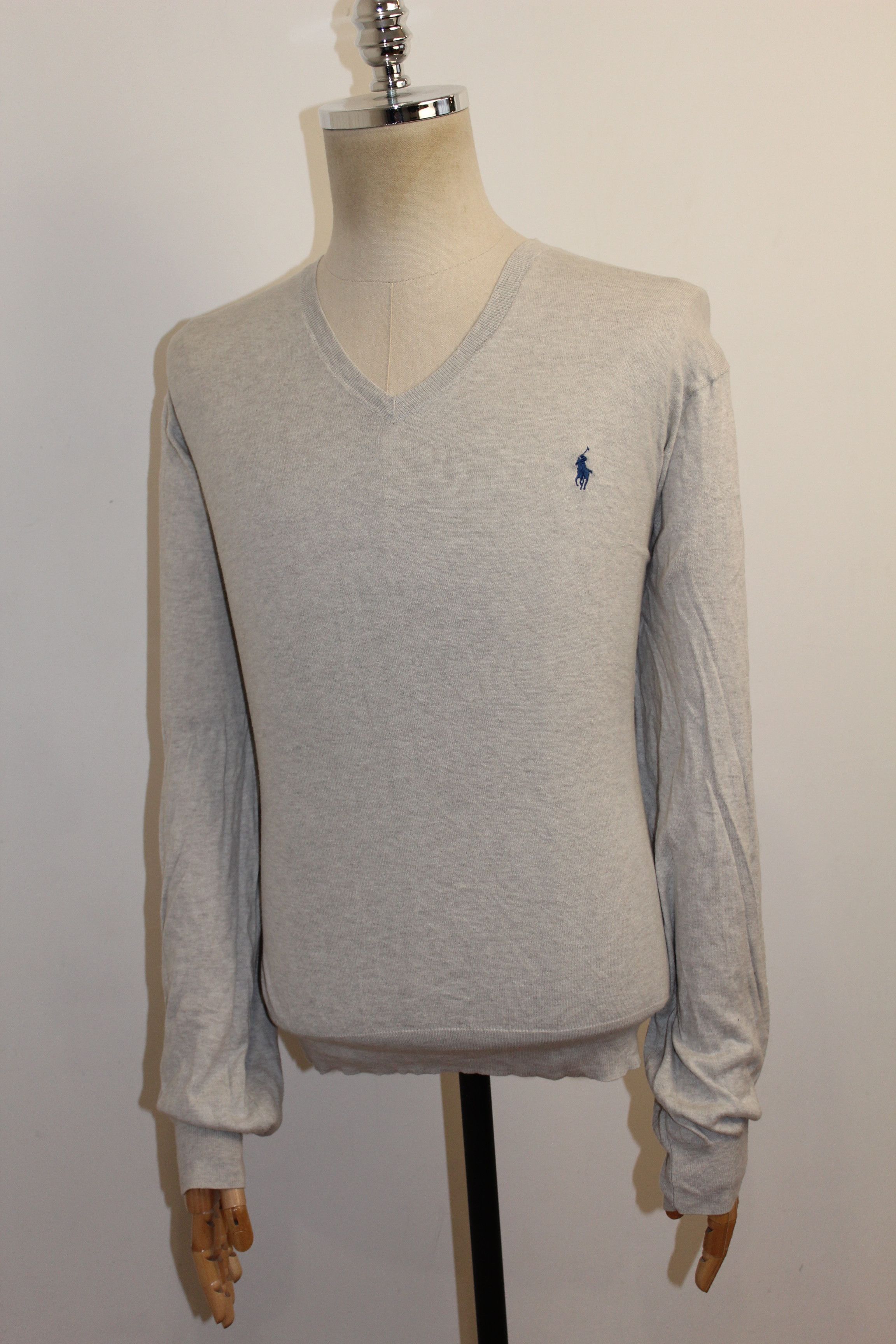 Polo Ralph Lauren Men's RALPH LAUREN V Neck Grey Cardigan Jumper Size XL Size US XL / EU 56 / 4 - 2 Thumbnail