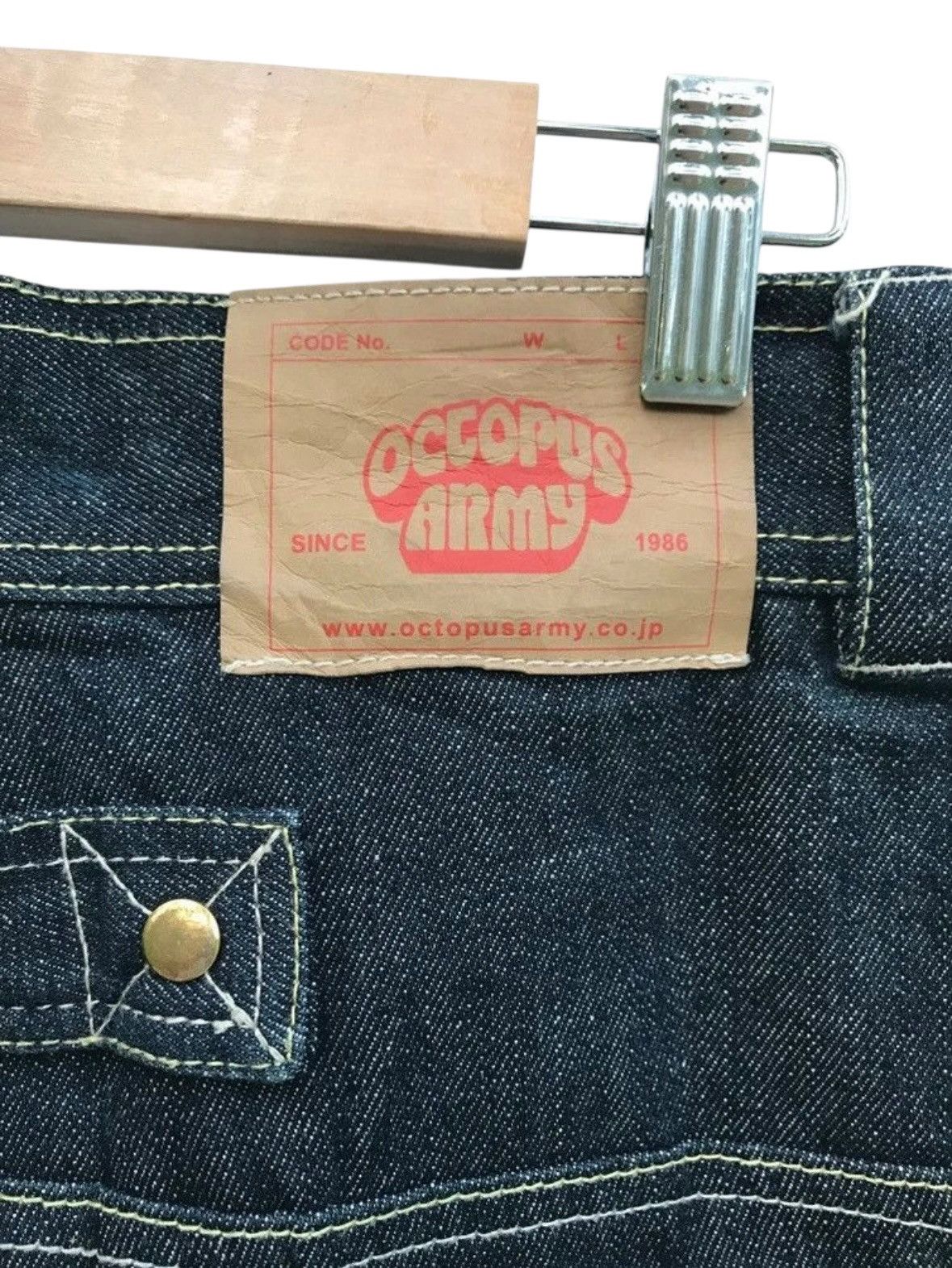 Japanese Brand Octopus Army Streetwear Buckle Back Denim Pants Size US 32 / EU 48 - 9 Thumbnail