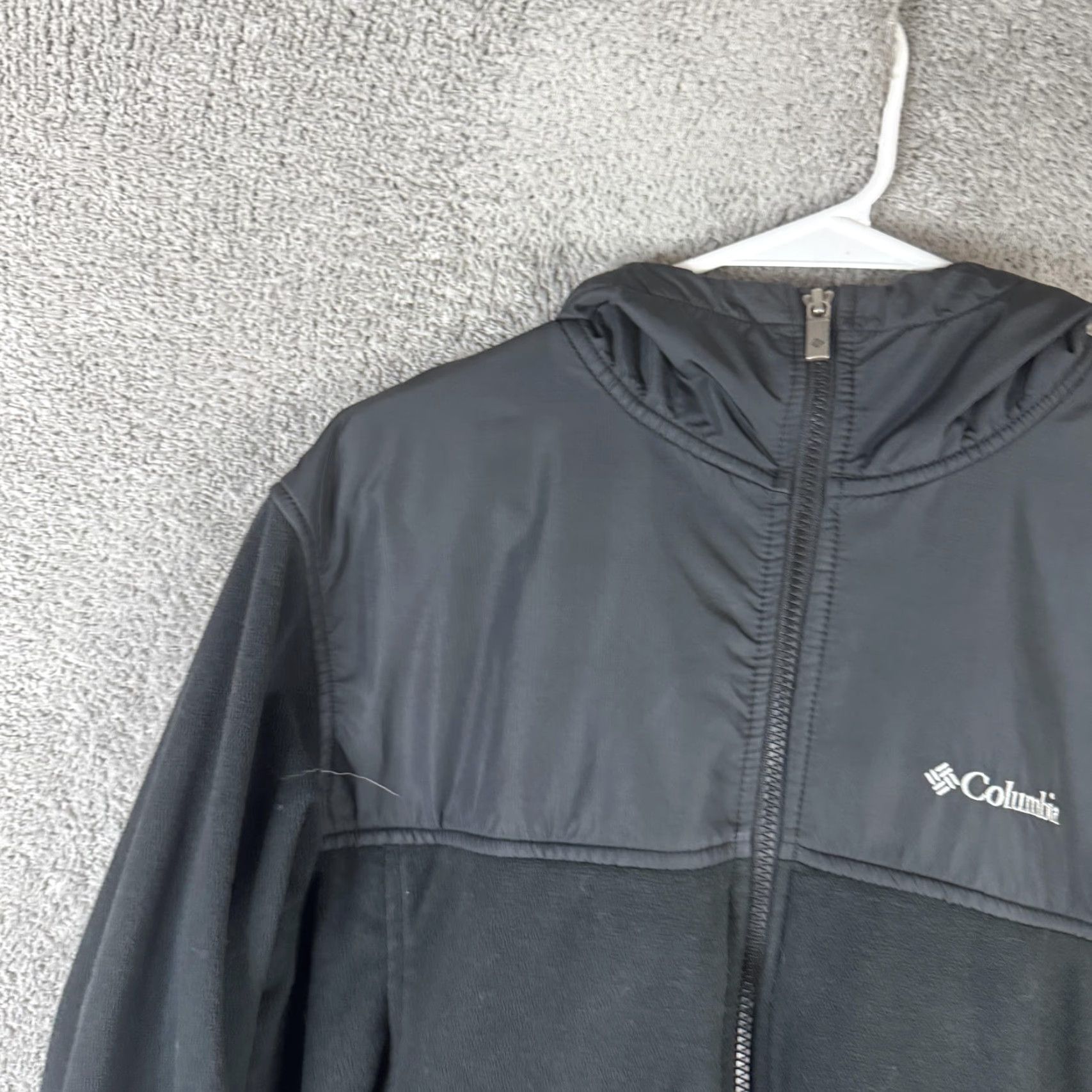 Vintage Columbia Jacket Mens L Black Hooded Full Zip Fleece Panels Outdoor Size US L / EU 52-54 / 3 - 5 Thumbnail