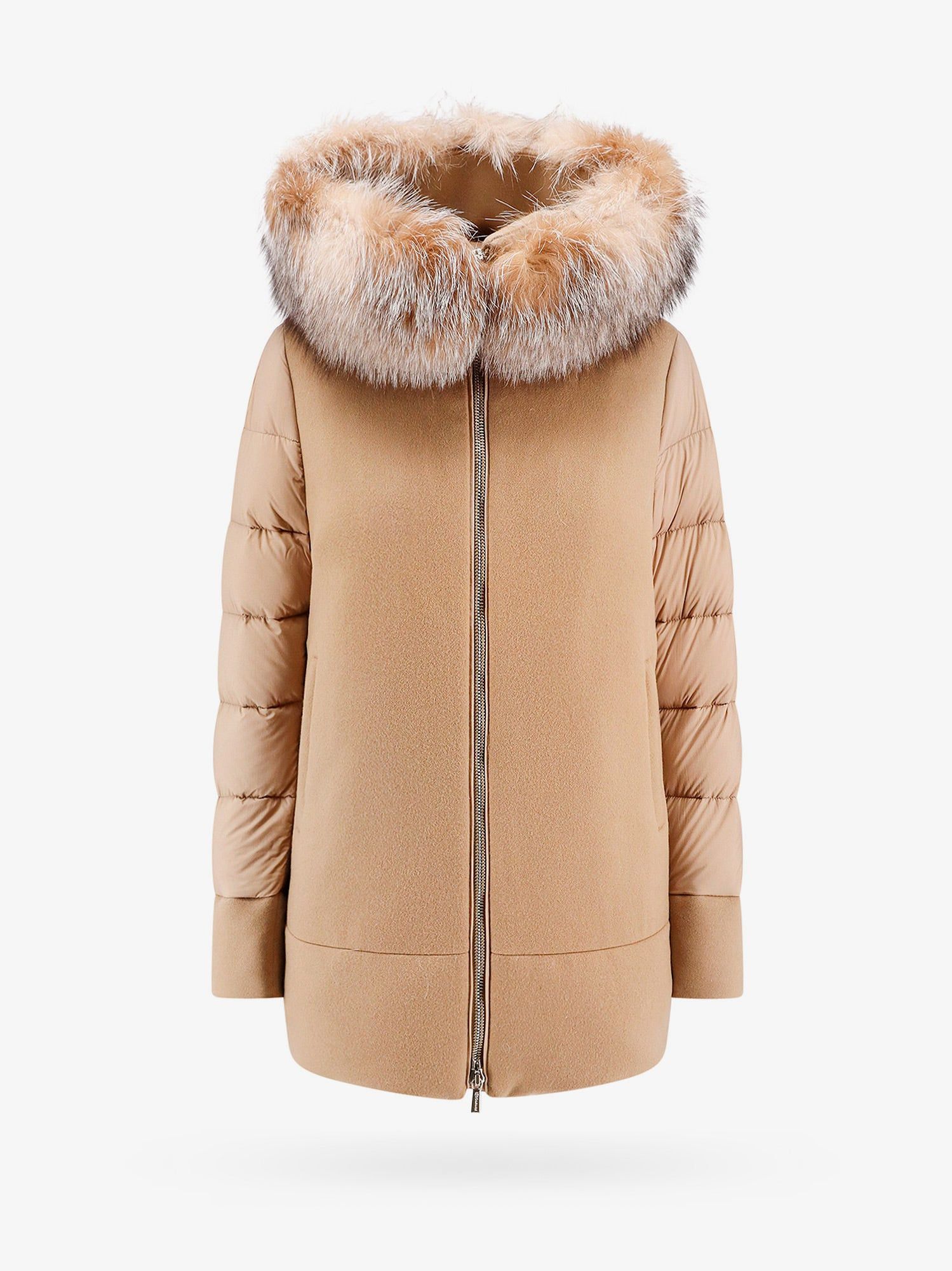 image of Moorer Fresia Woman Beige Jackets, Women's (Size Medium)