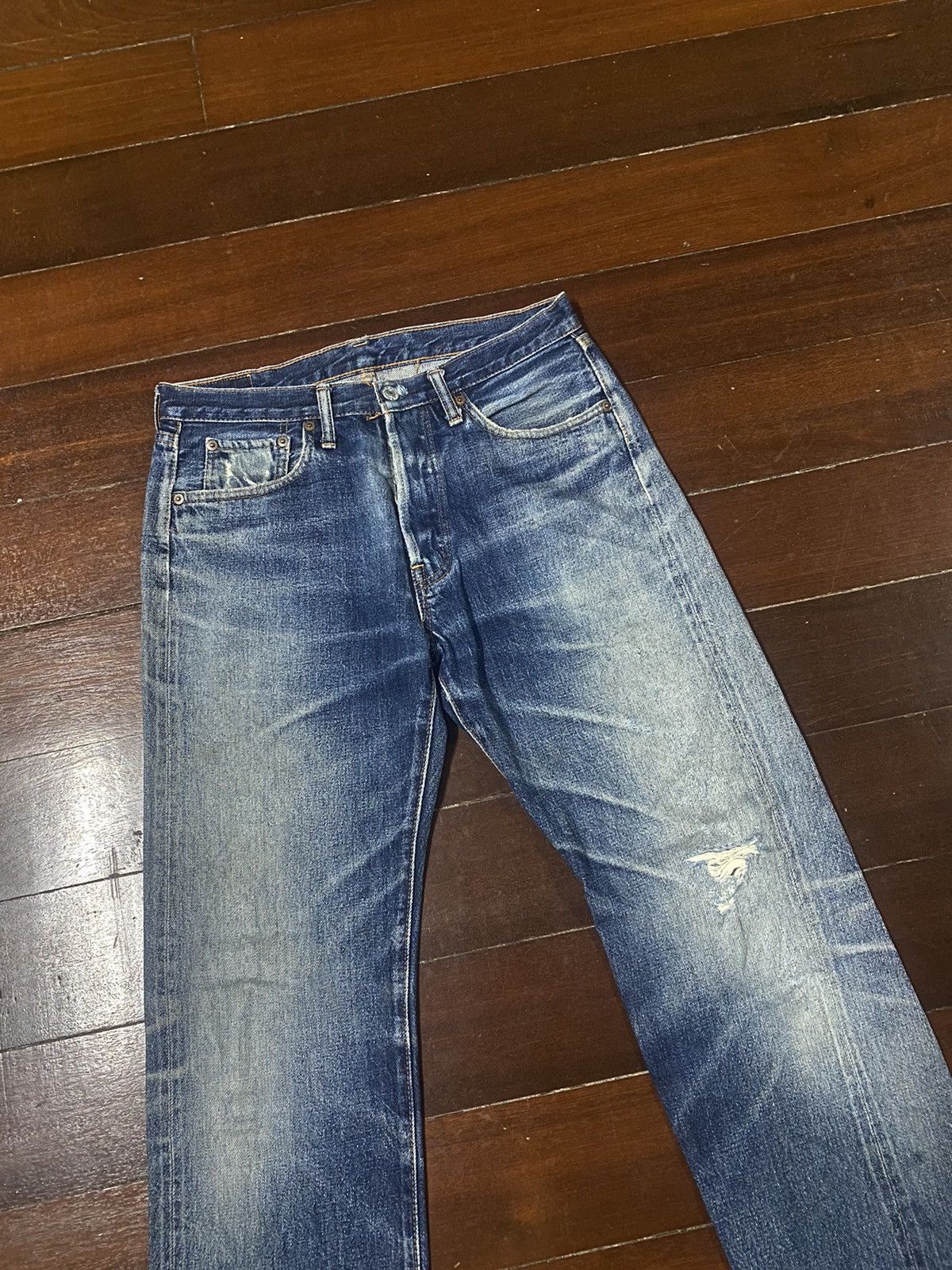 Denime Vintage Denime Japan Distressed Selvedge Jeans Size US 32 / EU 48 - 6 Thumbnail