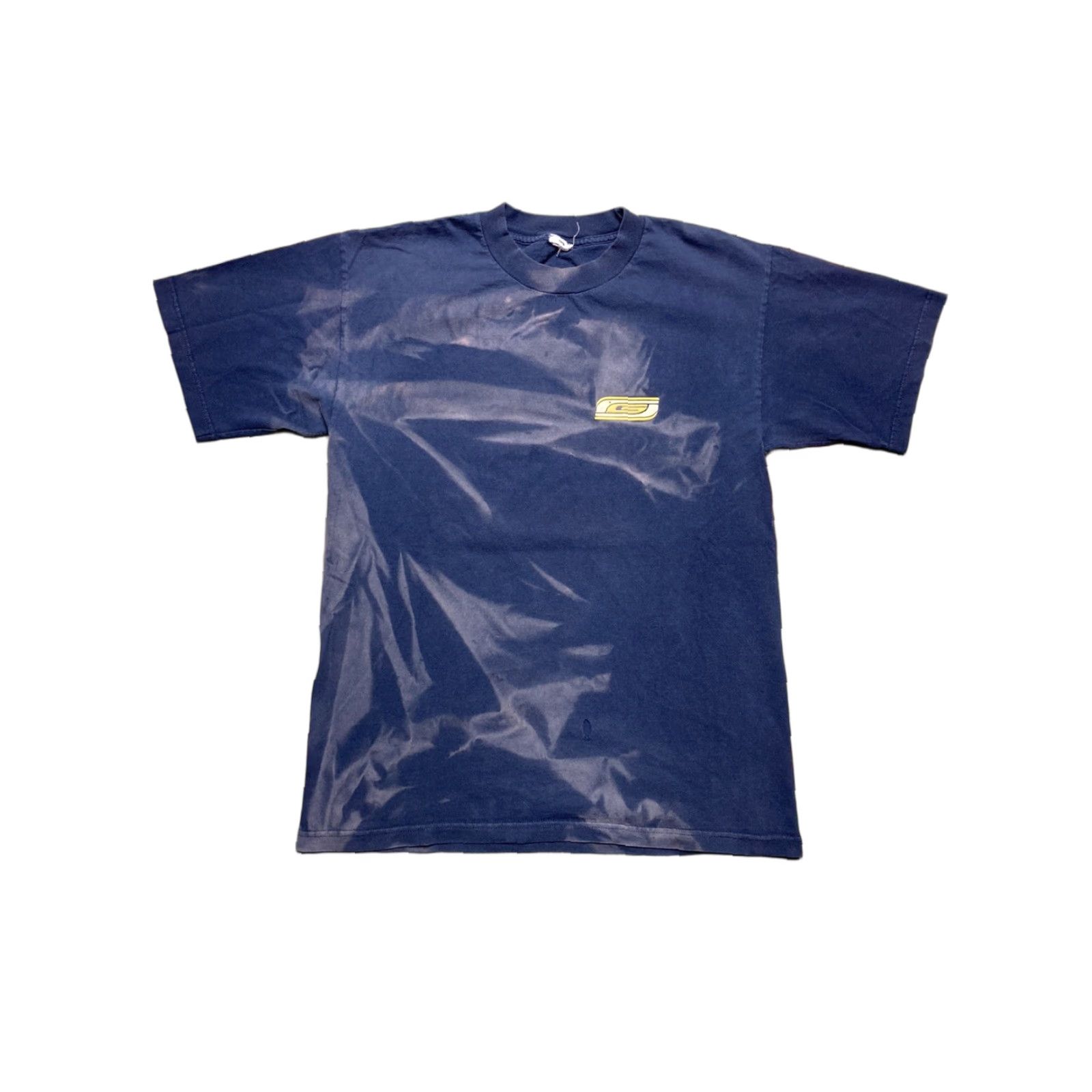 Guess VINTAGE 90s Y2K GUESS JEANS T SHIRT Faded NAVY BLUE FELT GRAPHIC ADULT LARGE Men T-Shirt Blue 90s GUESS Size US L / EU 52-54 / 3 - 1 Thumbnail
