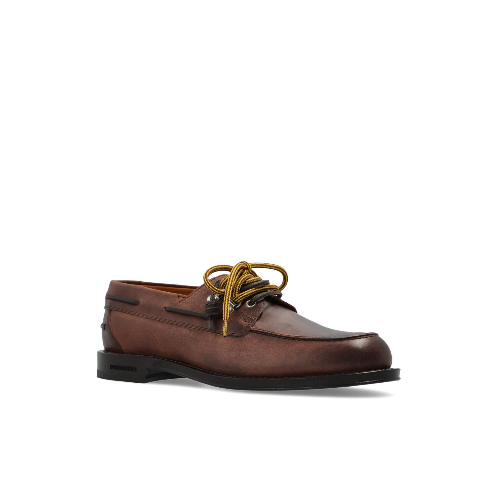 Dsquared2 DSQUARED2 Brown Leather lace Up Shoes New & Authentic (Men's Size US 12 / EU 45 - 2 Thumbnail