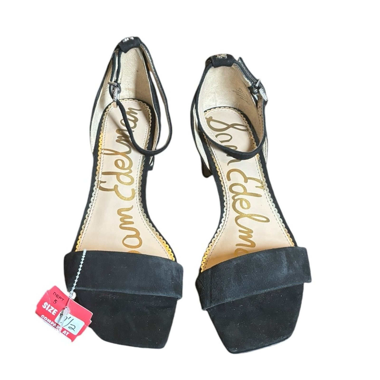 Sam Edelman NWT! Sam Edelman Suede Ankle Strap Heeled Sandals - Holmes Size US 7.5 / IT 37.5 - 2 Thumbnail