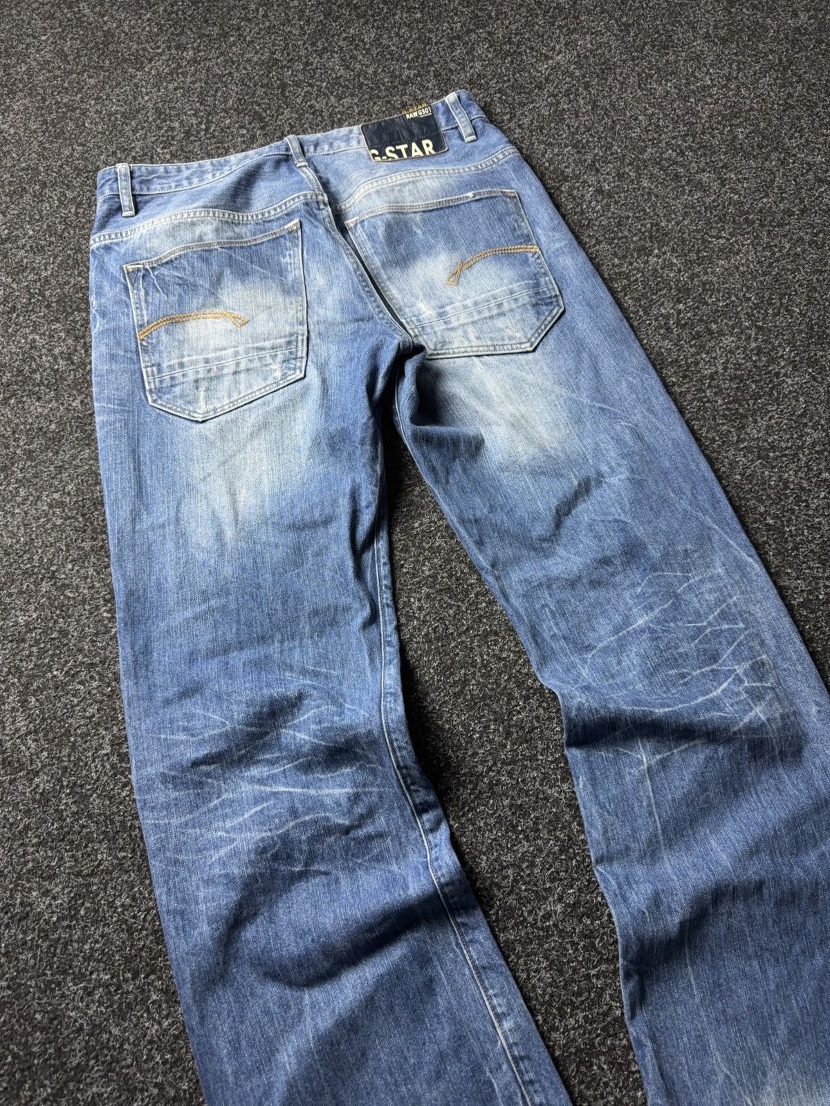 G-Star 00s Y2K G-Star RAW GS01 Distressed Destroyed Wide Jeans Size US 32 / EU 48 - 13 Thumbnail