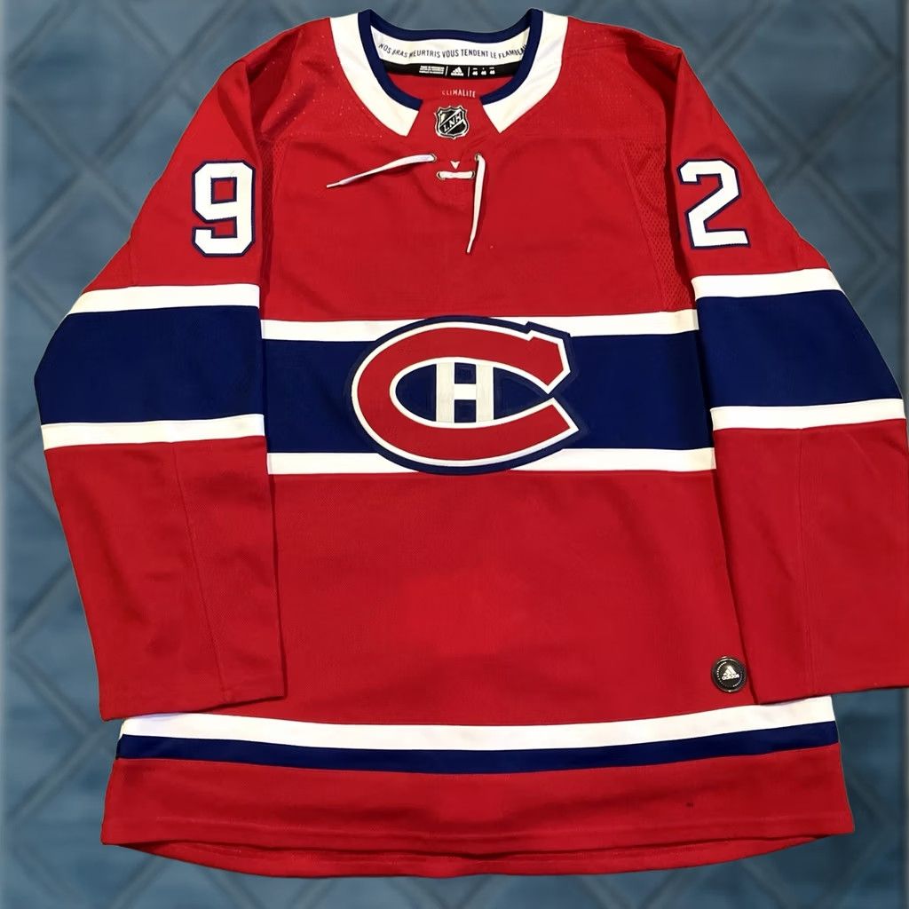 Adidas adidas Montreal Canadiens Jonathon Drouin #92 Jersey Men's 46 Red Climalite Hockey Slim Sports Size US XXL / EU 58 / 5 - 1 Thumbnail