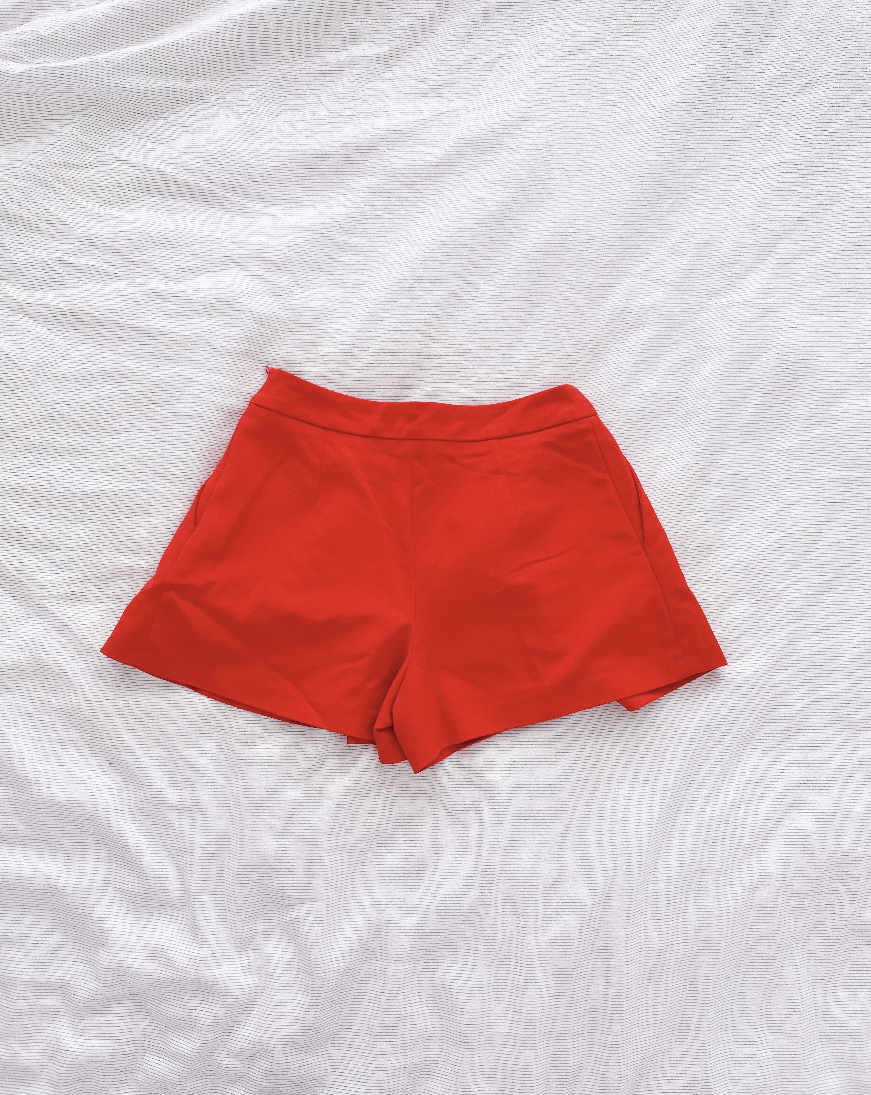 Zara Zara Red Shorts - Size XS Size 26" / US 2 / IT 38 - 2 Thumbnail