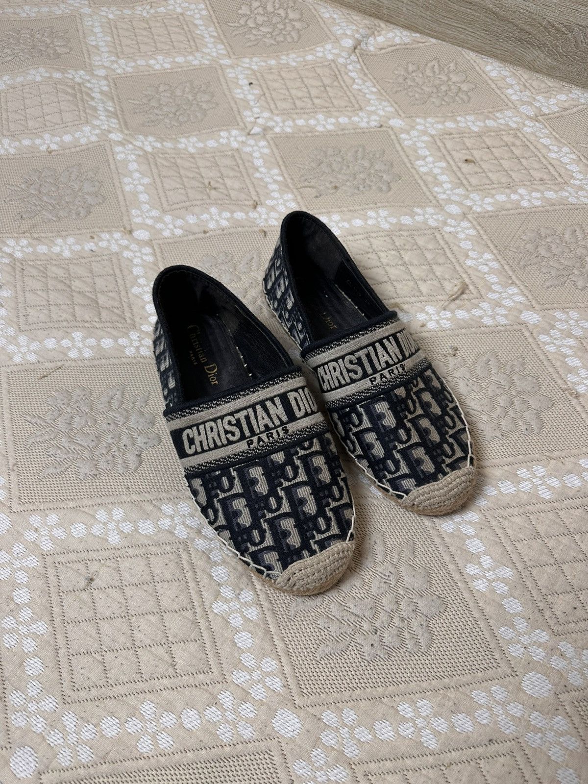 Dior 🔥 Dior Granville Oblique CD Logo Embroidered Espadrille Rare Size US 9 / IT 39 - 2 Thumbnail